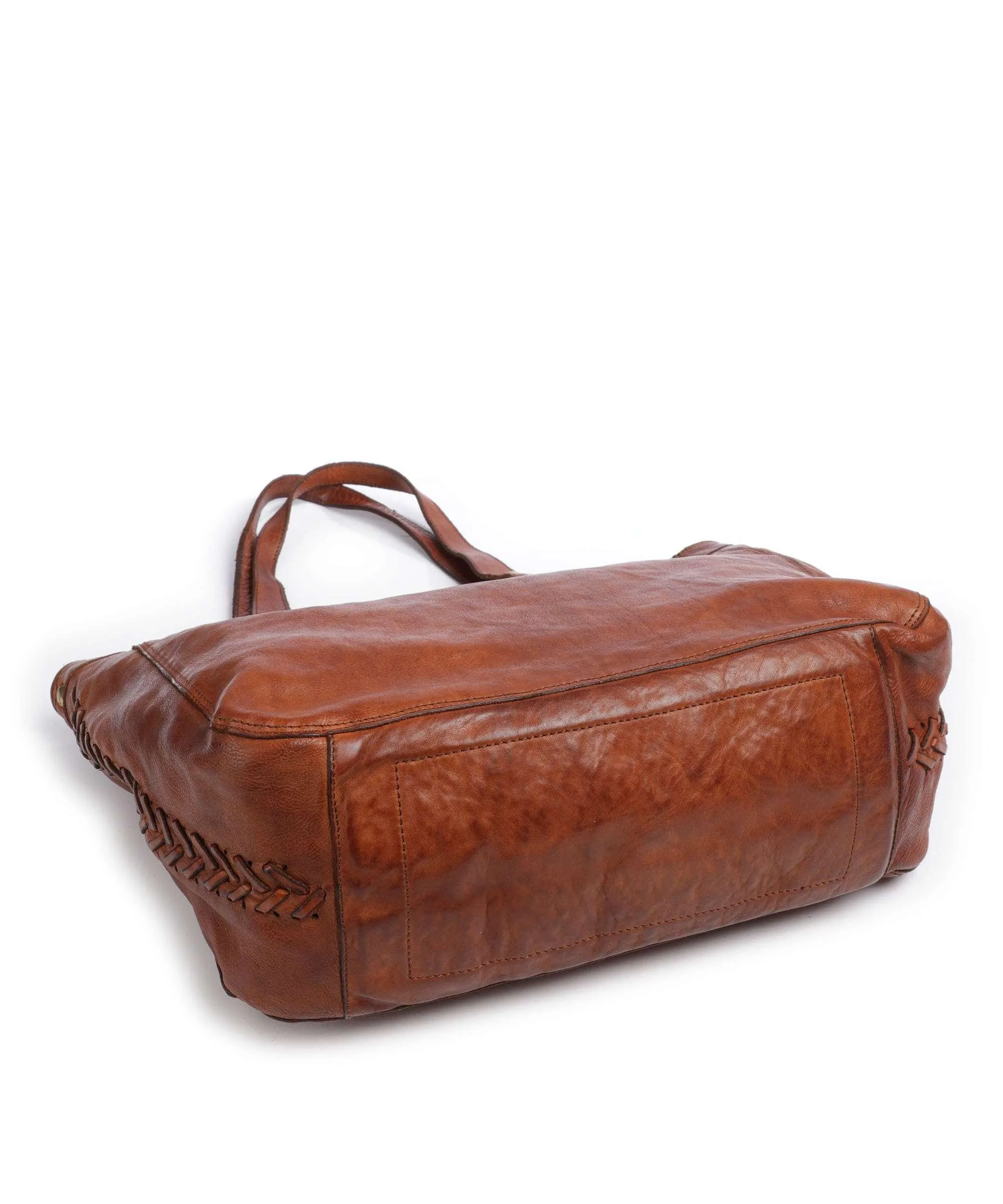  Campomaggi Borsa shopper pelle di vacchetta grana cognac  