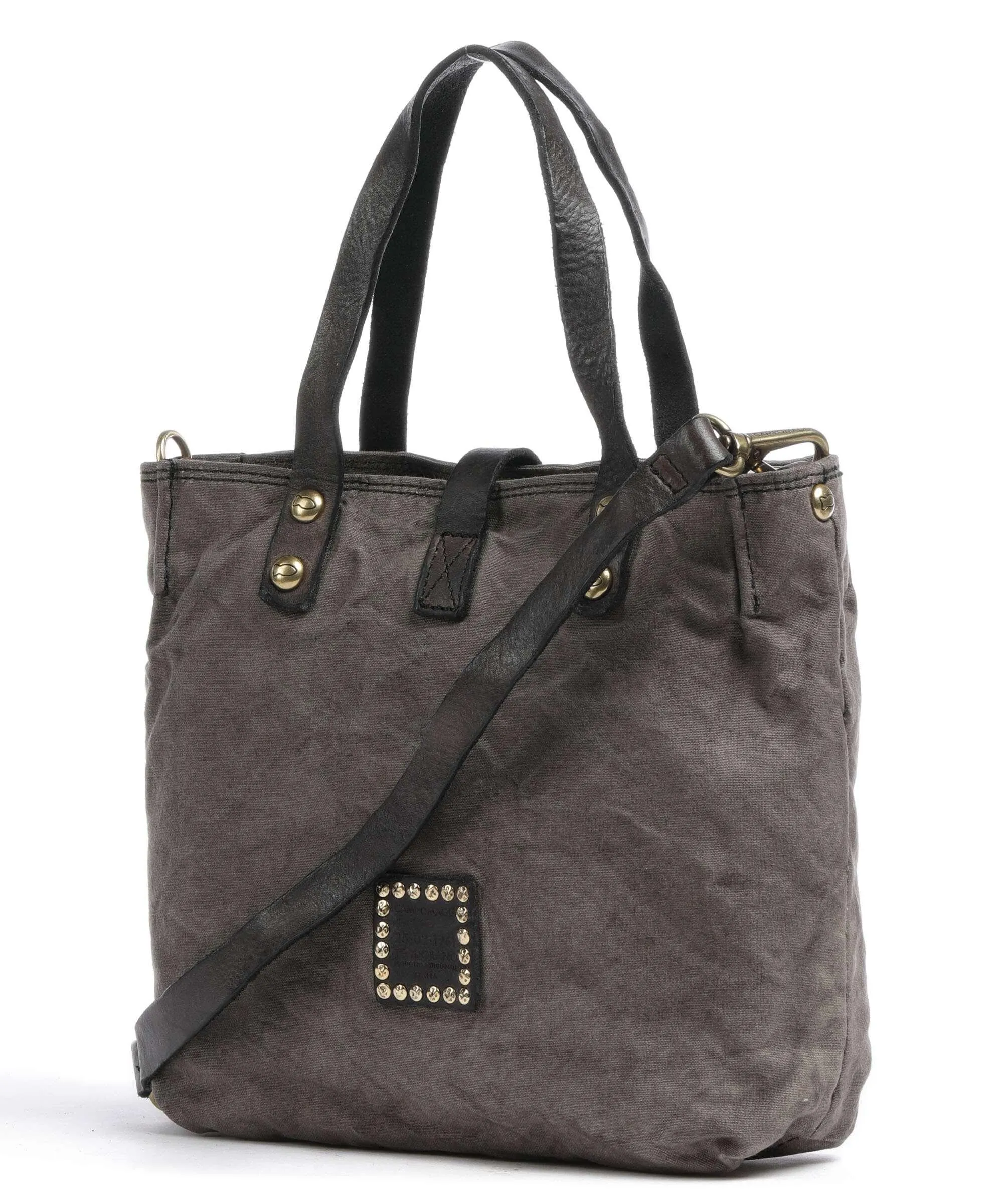  Campomaggi Borsa shopper tela grigio  