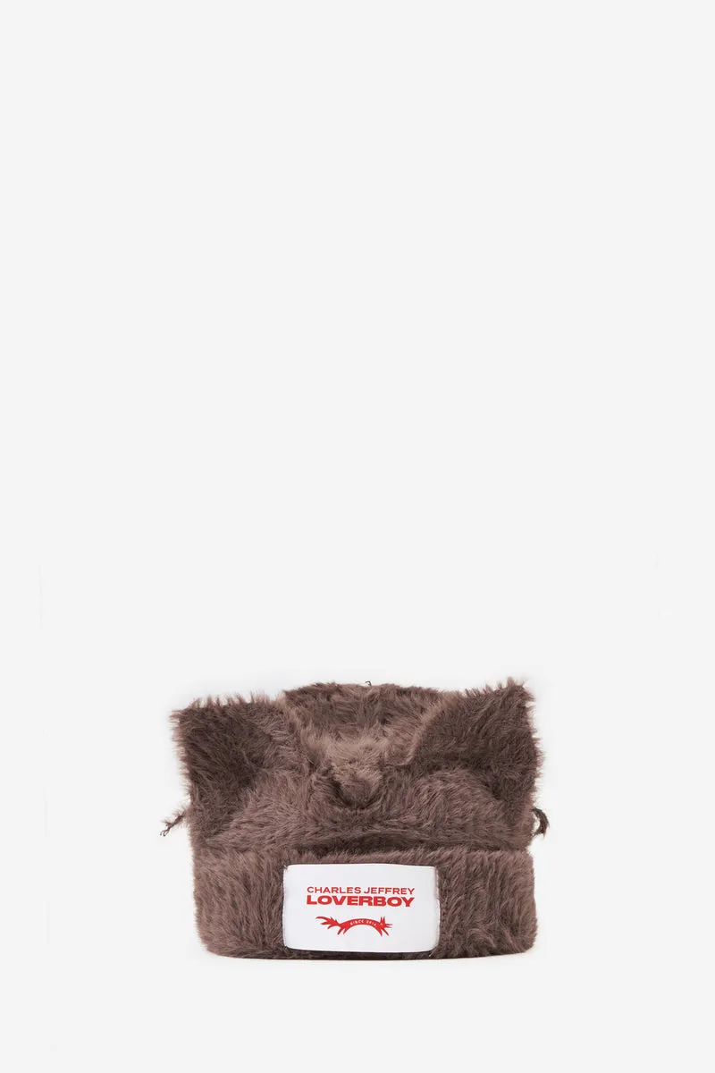 Cappello FLUFFY CHUNKY EARS in cotone marrone
