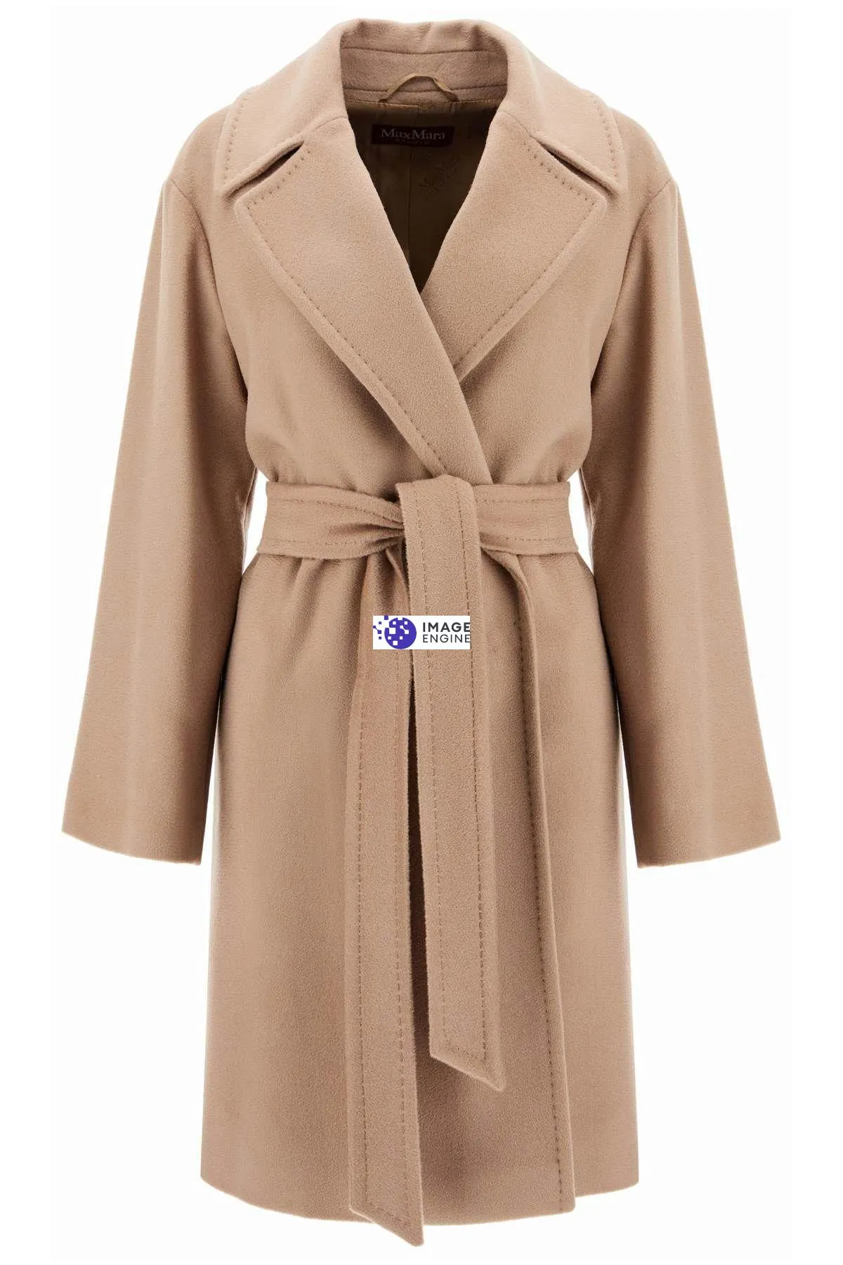 Cappotto midi a vestaglia in lana