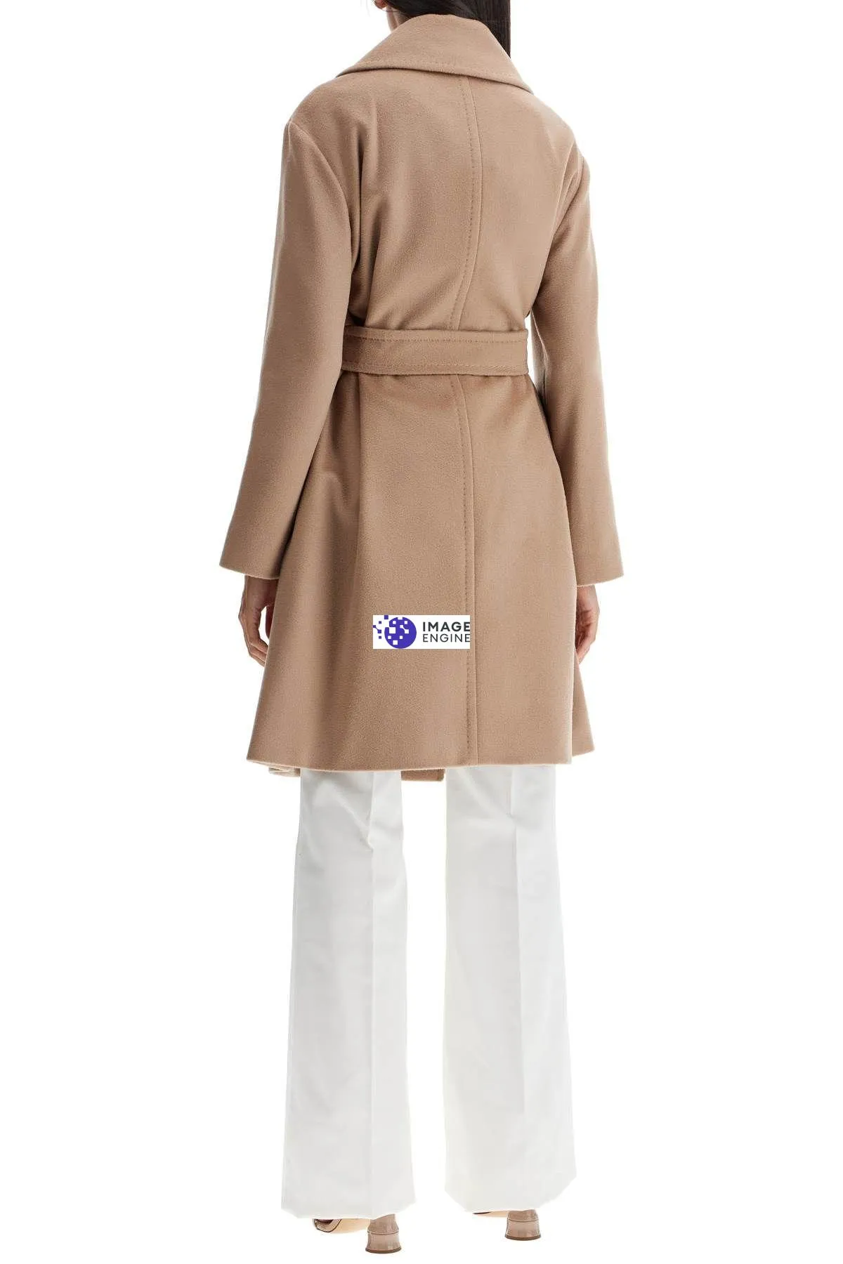 Cappotto midi a vestaglia in lana