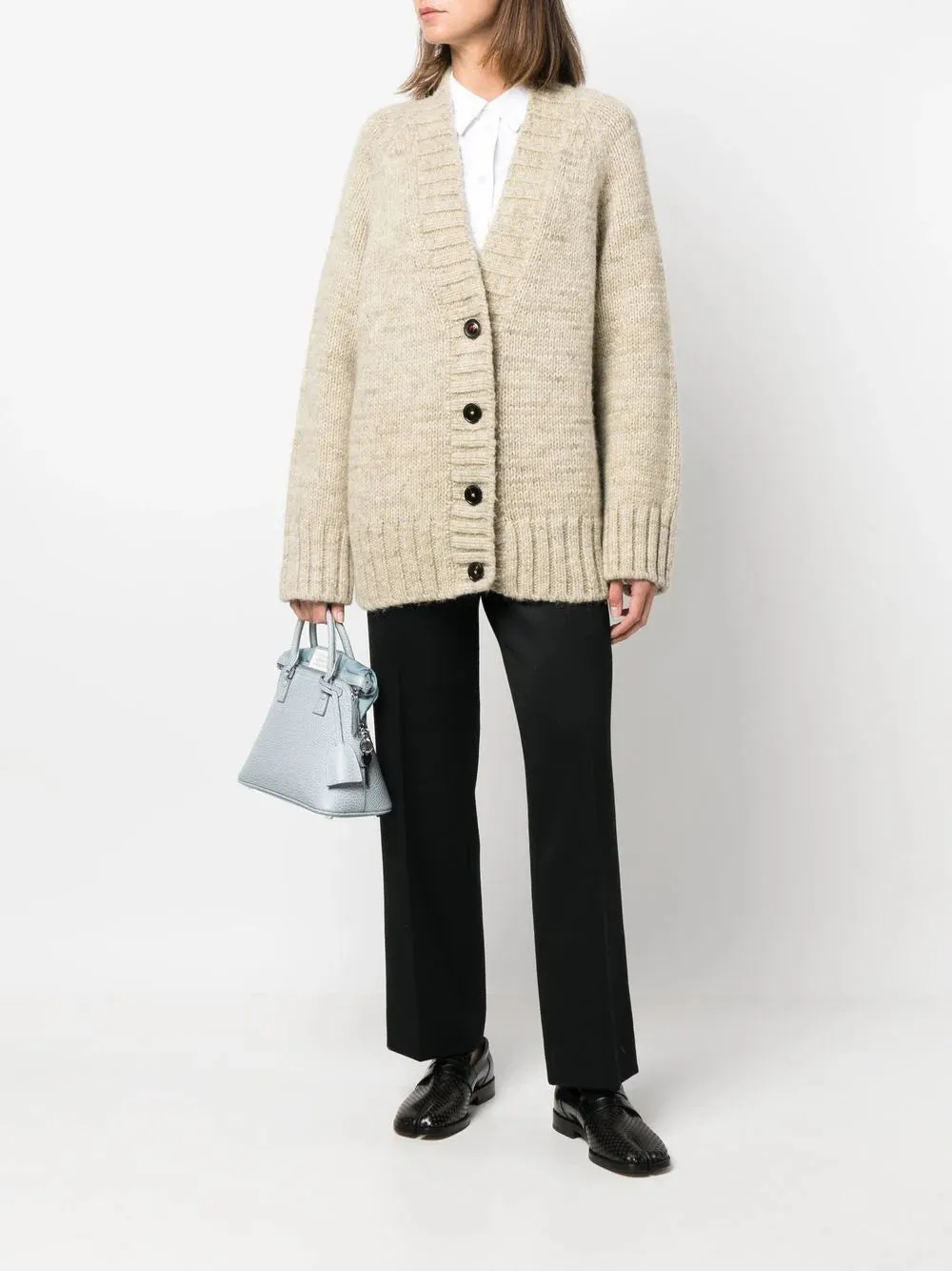 Cardigan tinto vegetale
