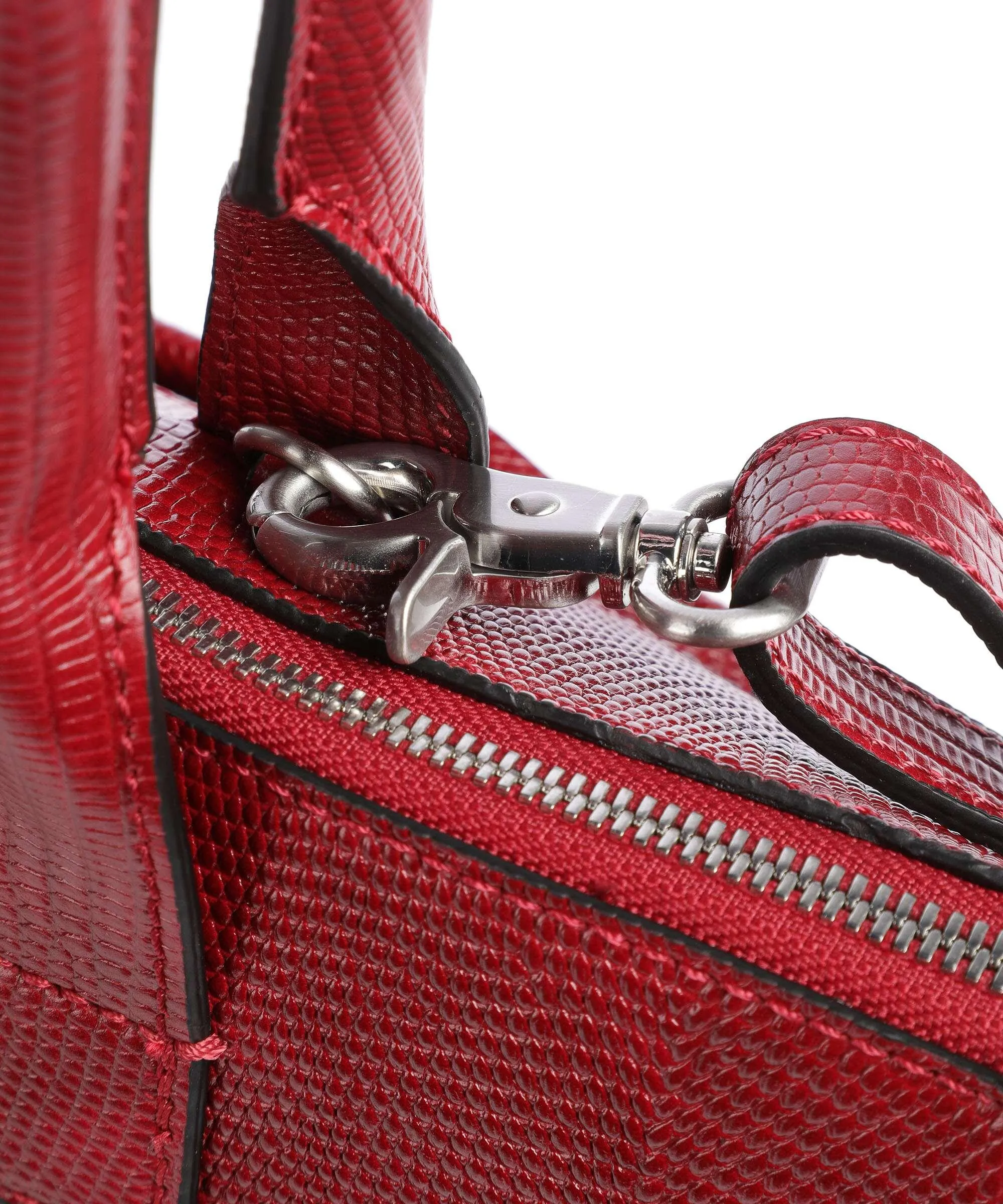  Castelijn & Beerens Donna RFID Borsa shopper 15″ pelle di vacchetta goffrata rosso  