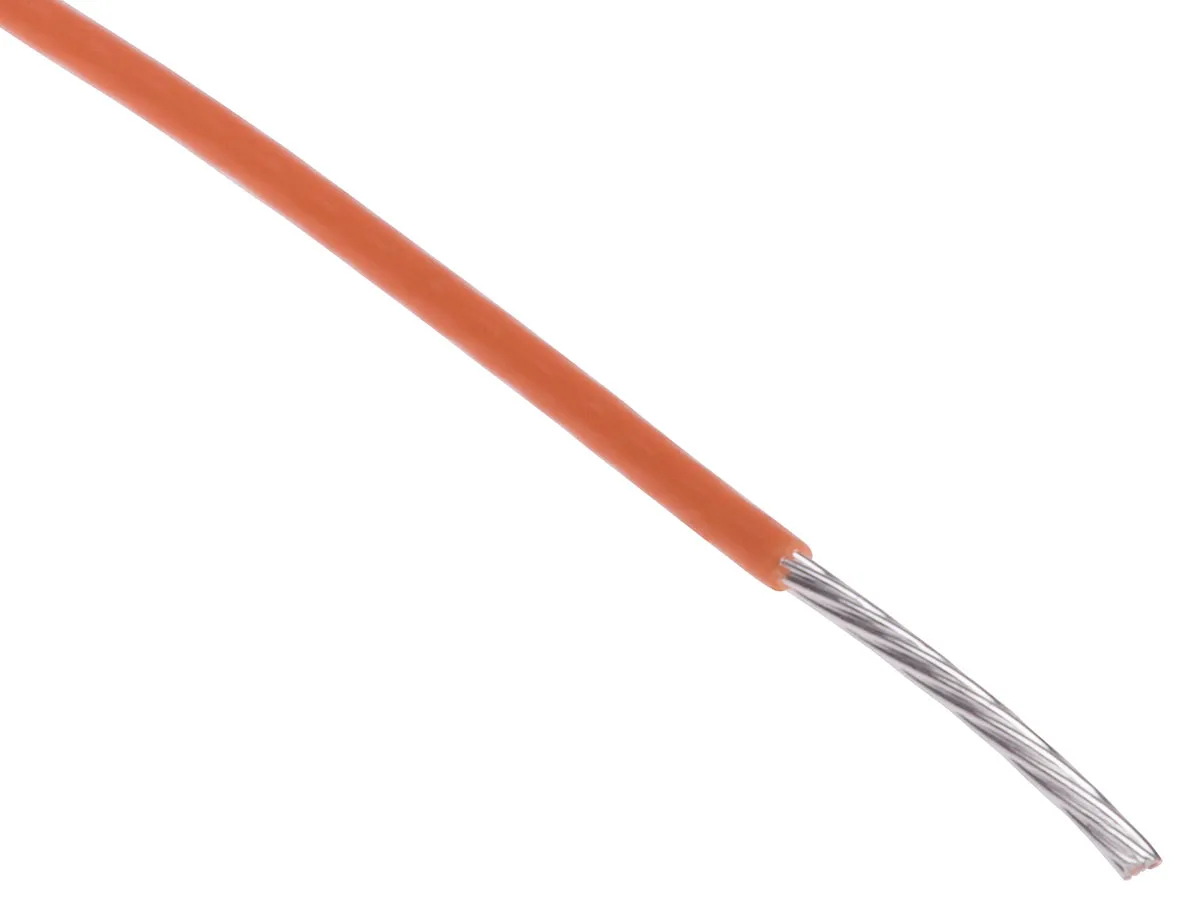 Cavo di collegamento apparecchiature RS PRO, 0,22 mm², 24 AWG, 300 V, 100m, Arancione, BS3G210