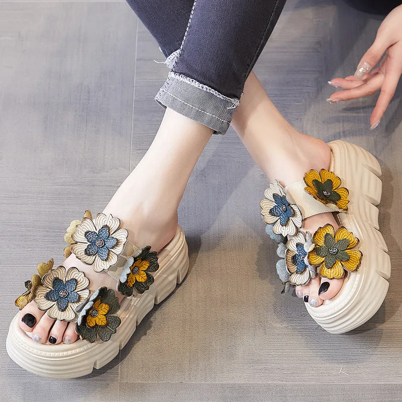 Ciabatte casual morbide in pelle da donna