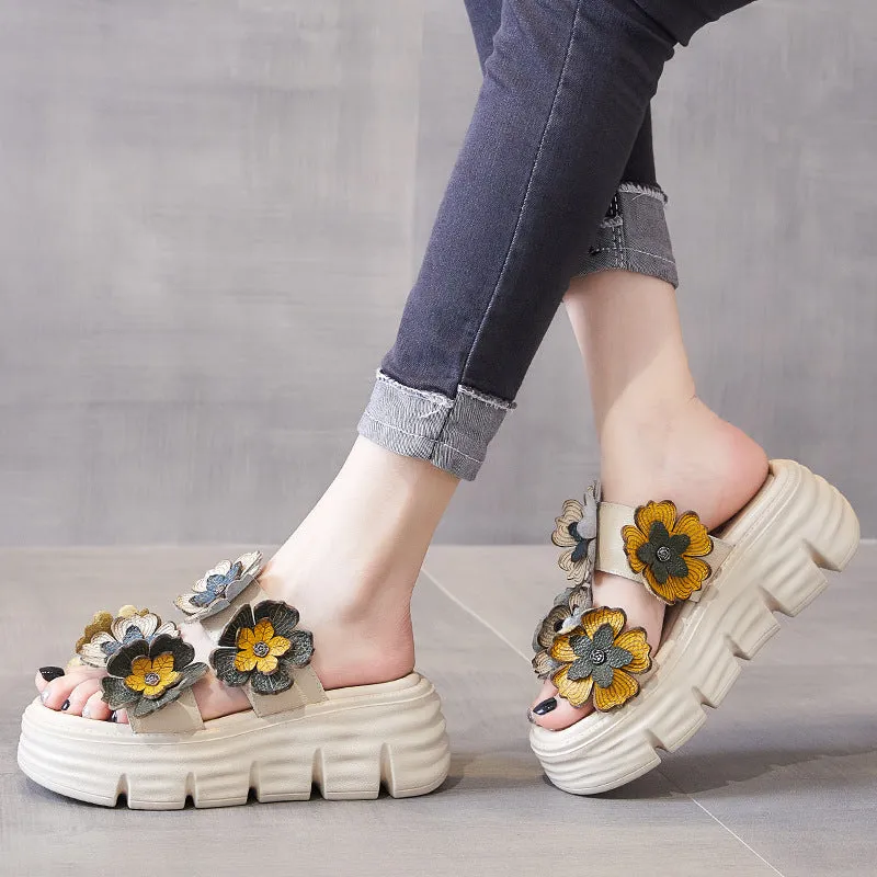 Ciabatte casual morbide in pelle da donna