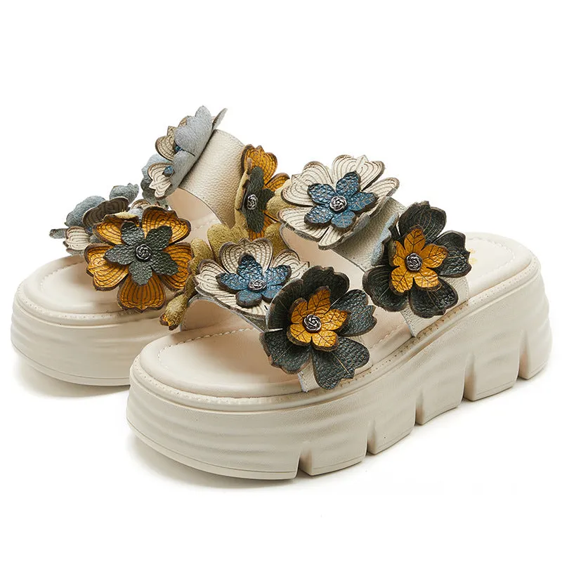 Ciabatte casual morbide in pelle da donna