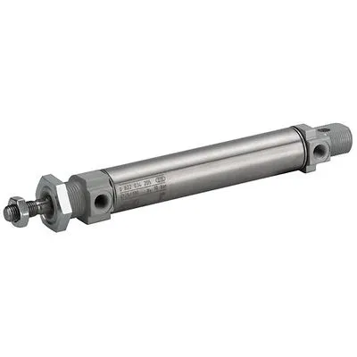 Cilindro pneumatico rotondo EMERSON ? AVENTICS MNI 0822031203, Doppio effetto, foro da 12mm, corsa 50mm, M5, 10 bar max