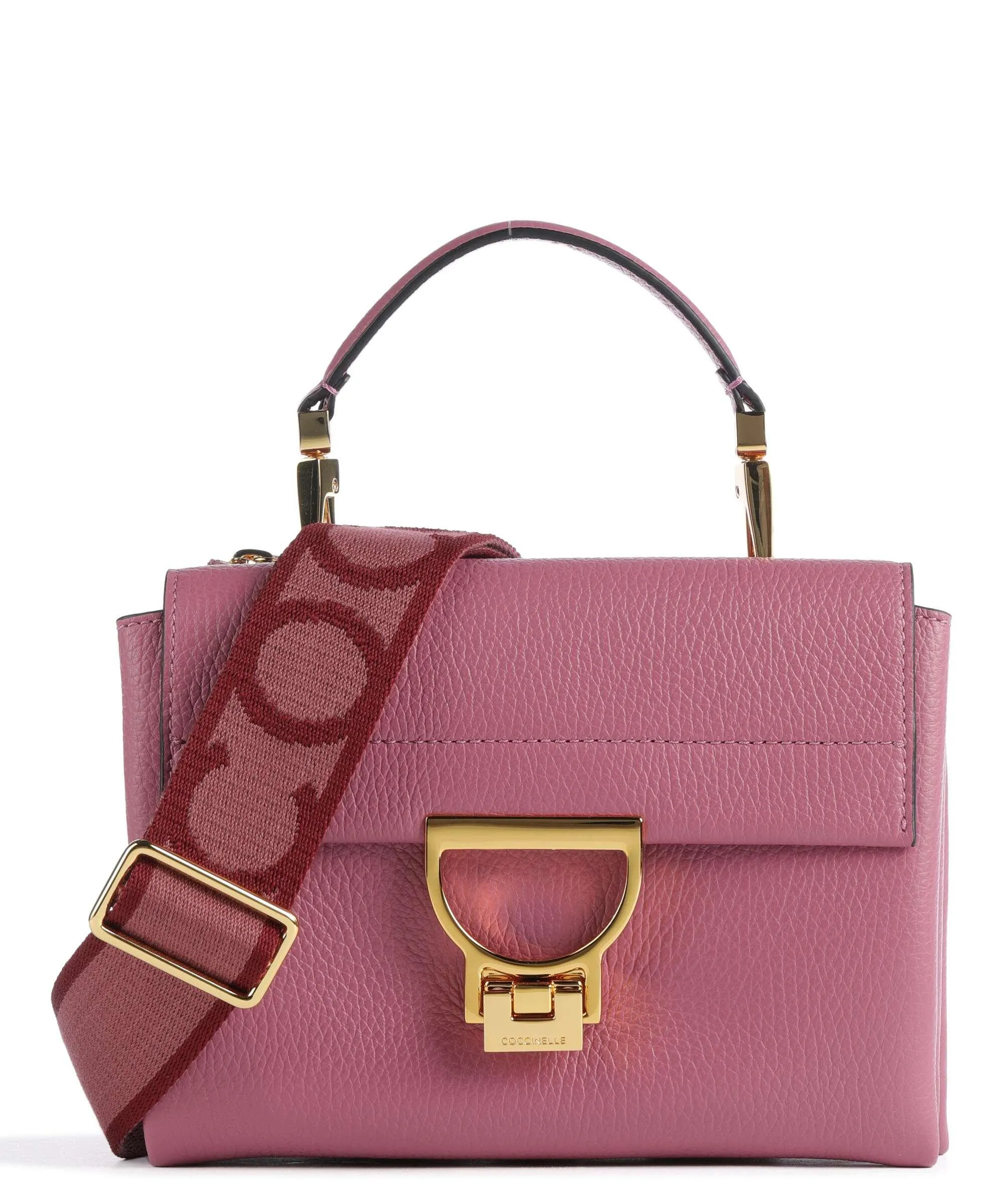  Coccinelle Arlettis Signature Borsa a tracolla pelle granulata pink  