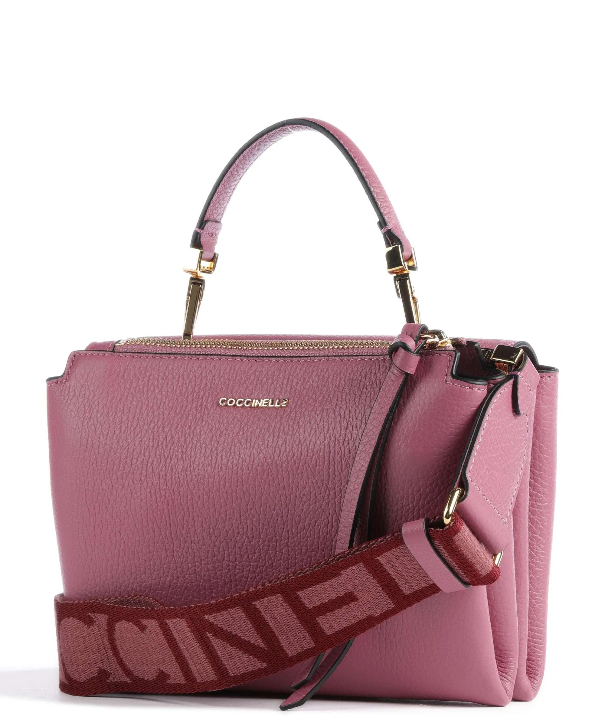  Coccinelle Arlettis Signature Borsa a tracolla pelle granulata pink  