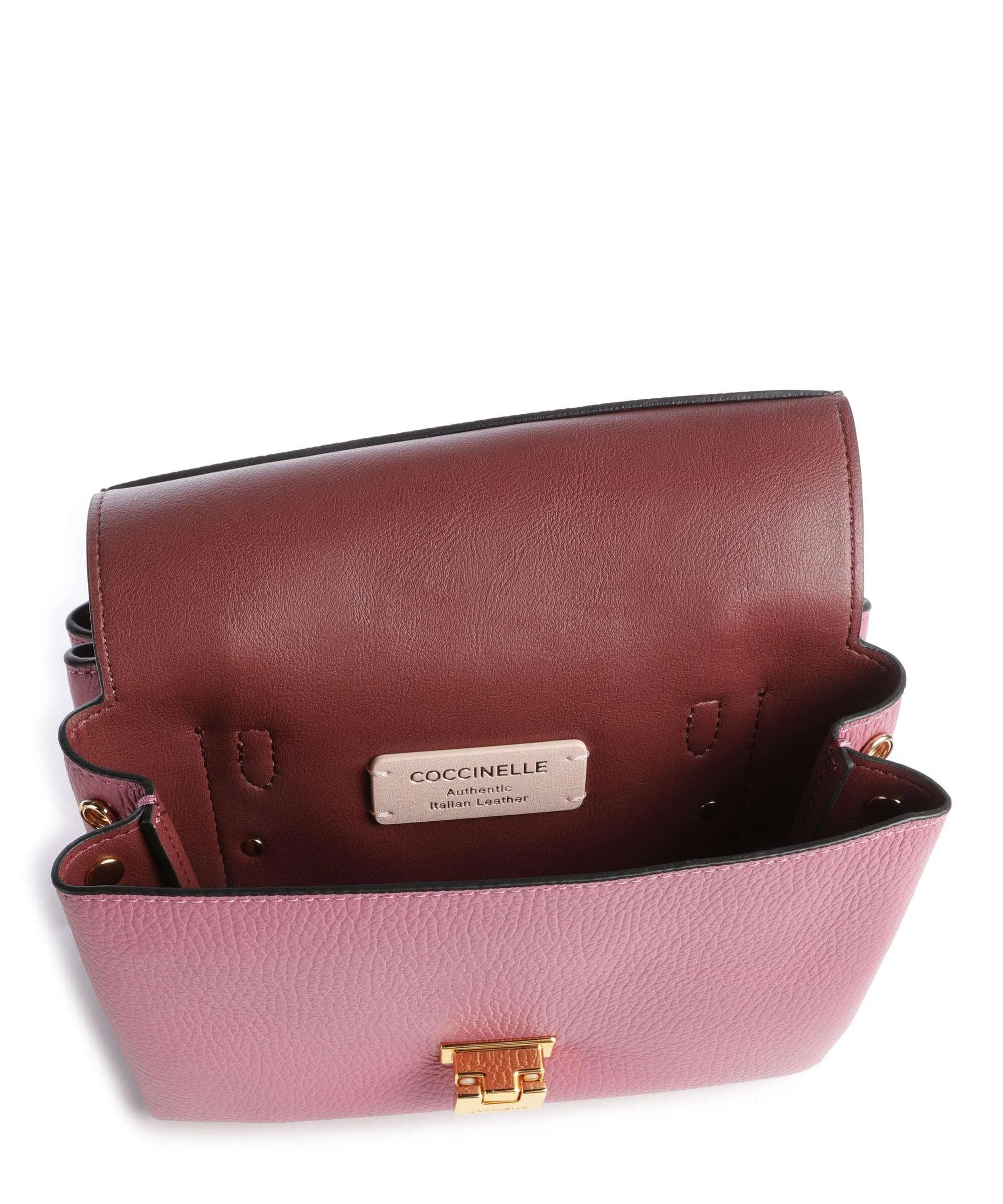  Coccinelle Arlettis Signature Borsa a tracolla pelle granulata pink  