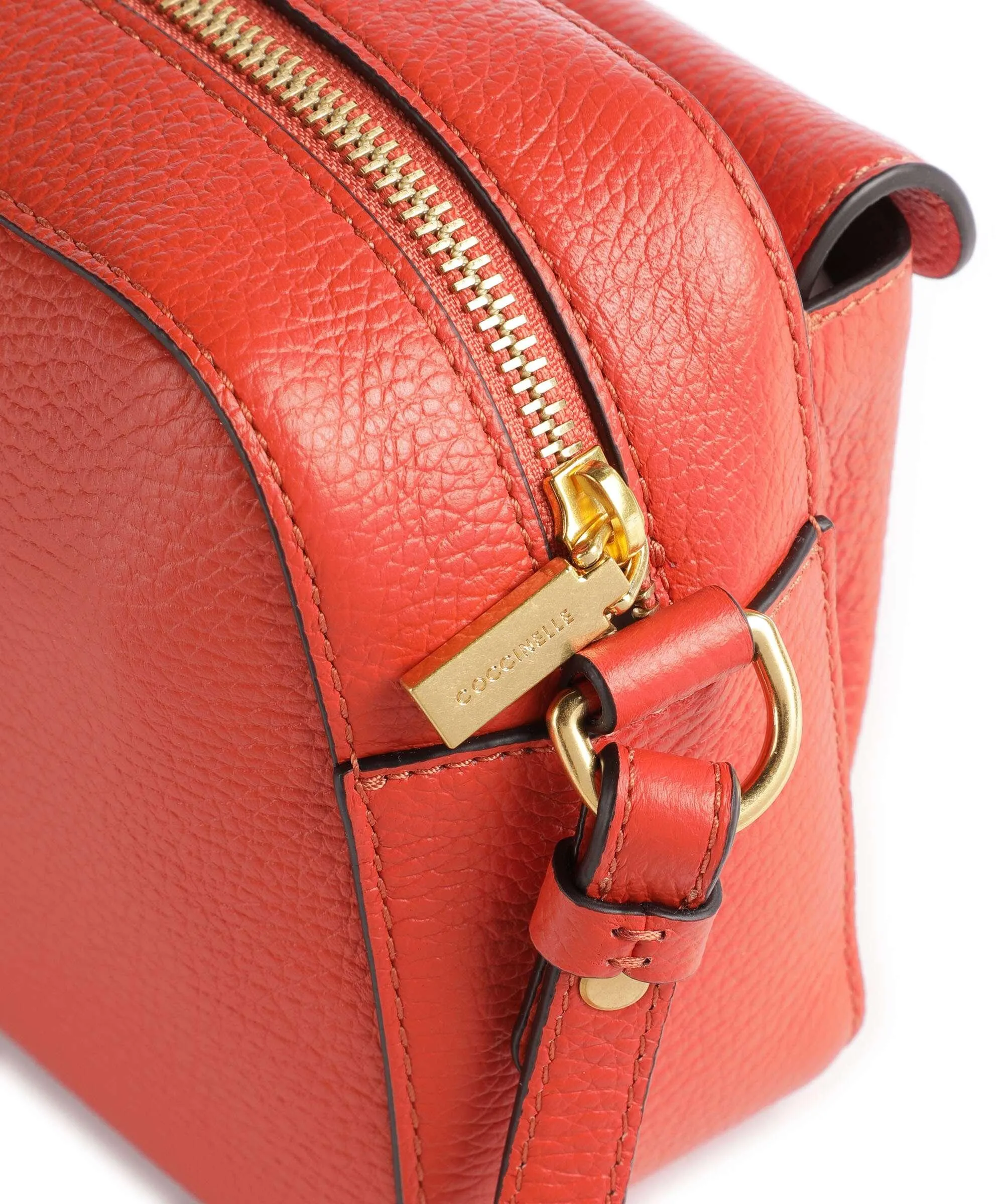 Coccinelle Beat Soft Borsa a tracolla pelle di vacchetta grana arancio  