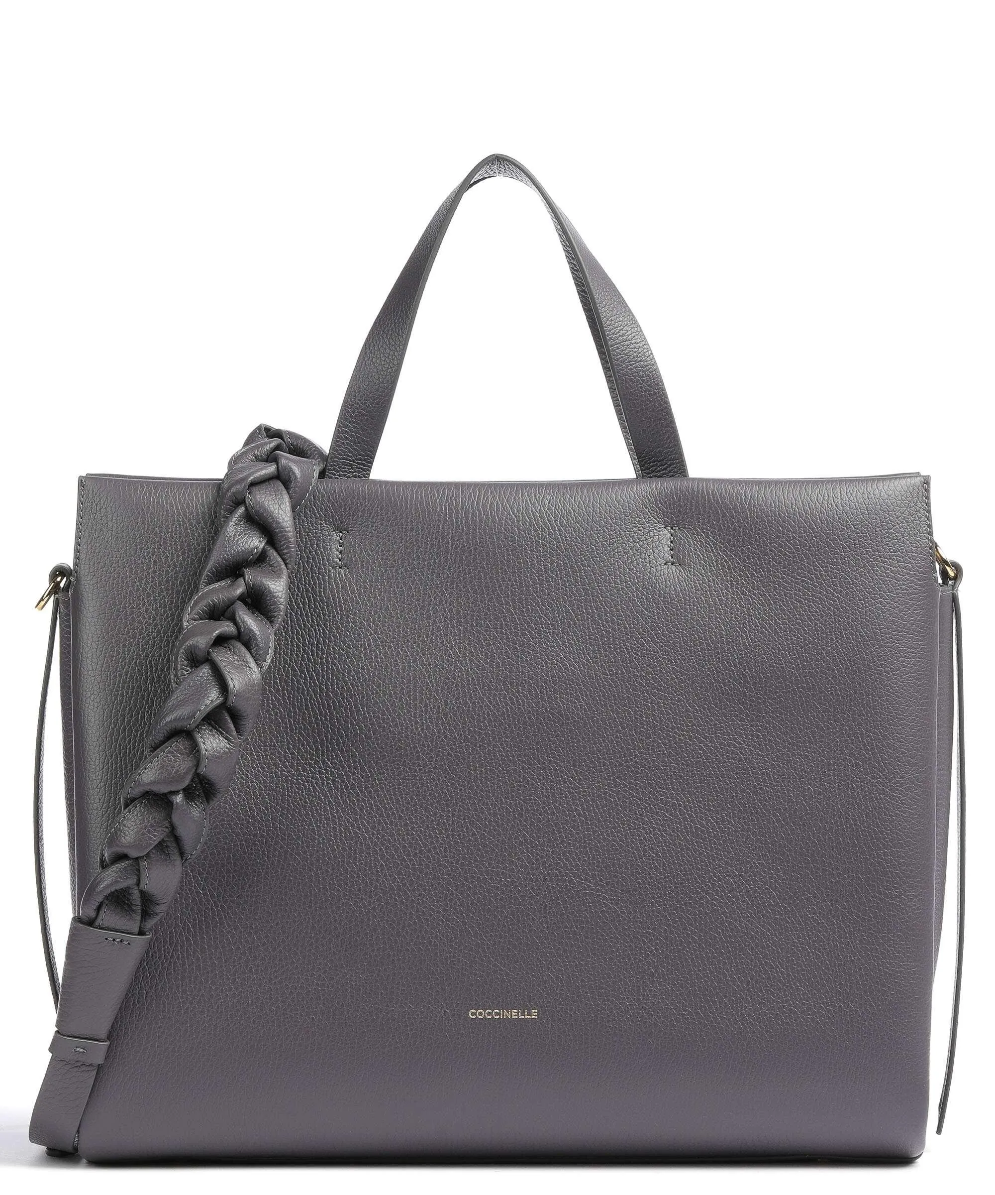  Coccinelle Boheme Borsa a mano pelle di vacchetta grana grigio scuro  
