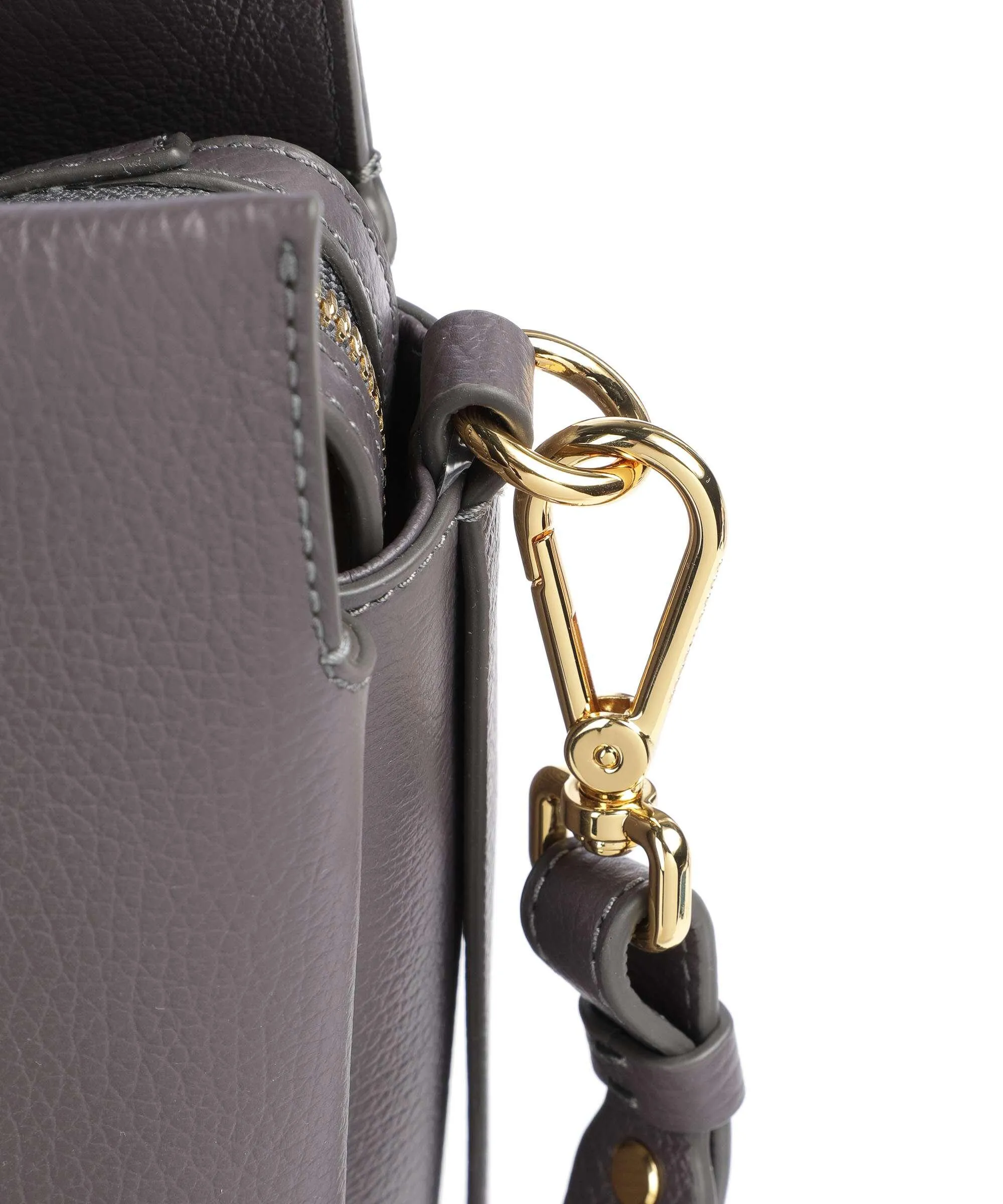  Coccinelle Boheme Borsa a mano pelle di vacchetta grana grigio scuro  