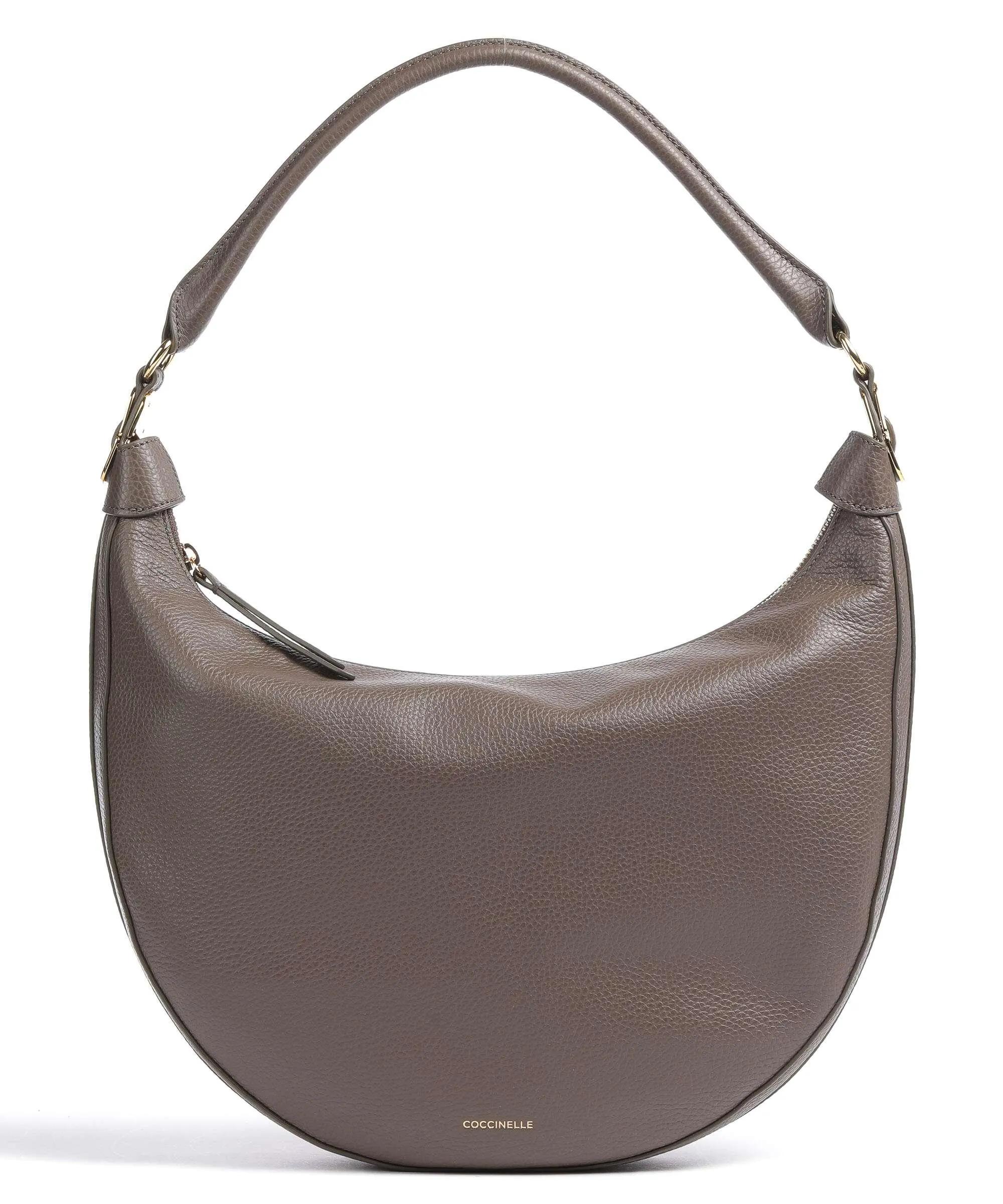  Coccinelle Sunnie Borsa hobo pelle di vacchetta grana marrone  