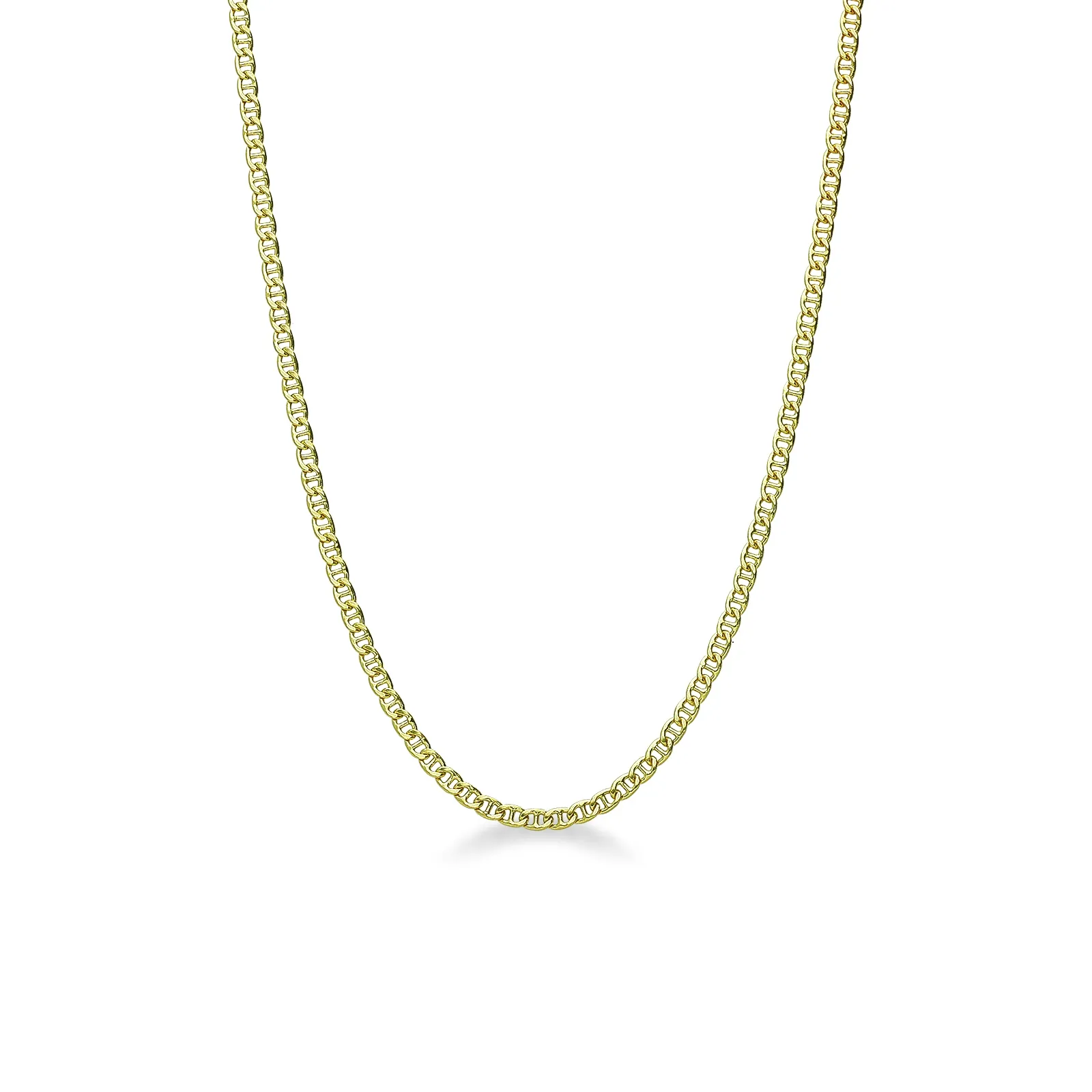 Collana in oro giallo 18k, lunghezza 50 cm.