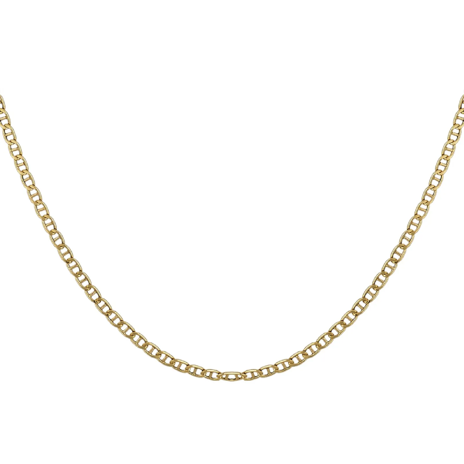 Collana in oro giallo 18k, lunghezza 50 cm.