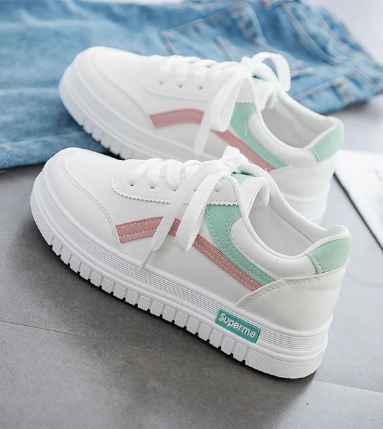 Comemore 2022 New Chunky Womens Fashion Sneakers Trainers Casual Vulcanize Sport Shoes Casual Fashion Platform Sneaker