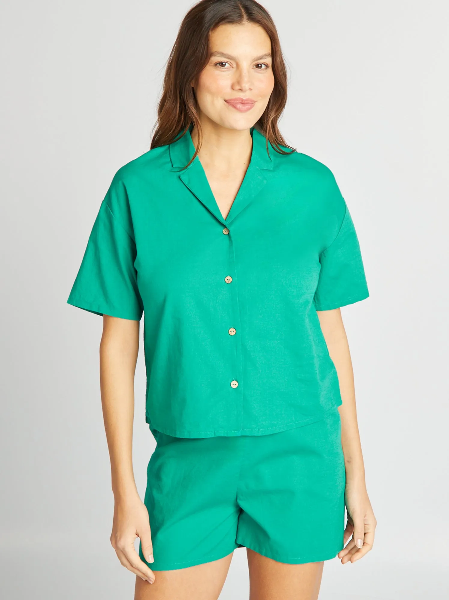 Completo camicia + shorts - 2 pezzi - VERDE