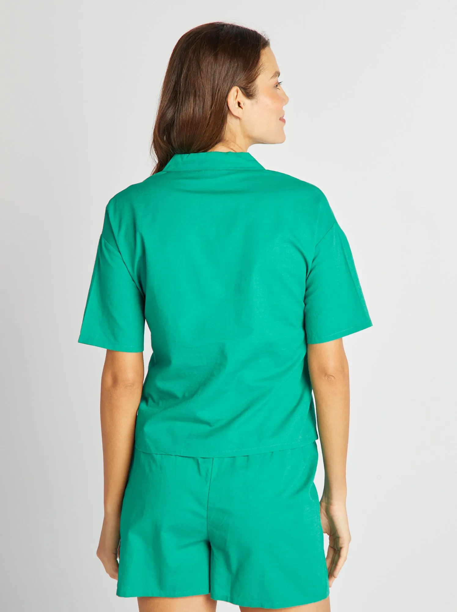 Completo camicia + shorts - 2 pezzi - VERDE