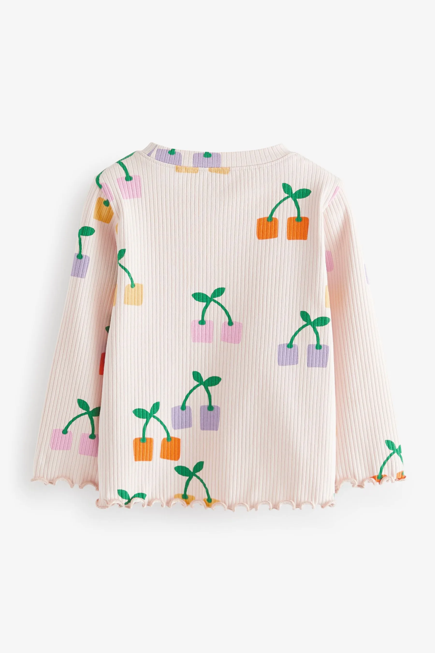 Cotton Rich Long Sleeve Ribbed High Neck T-Shirt (3mths-7yrs)    
