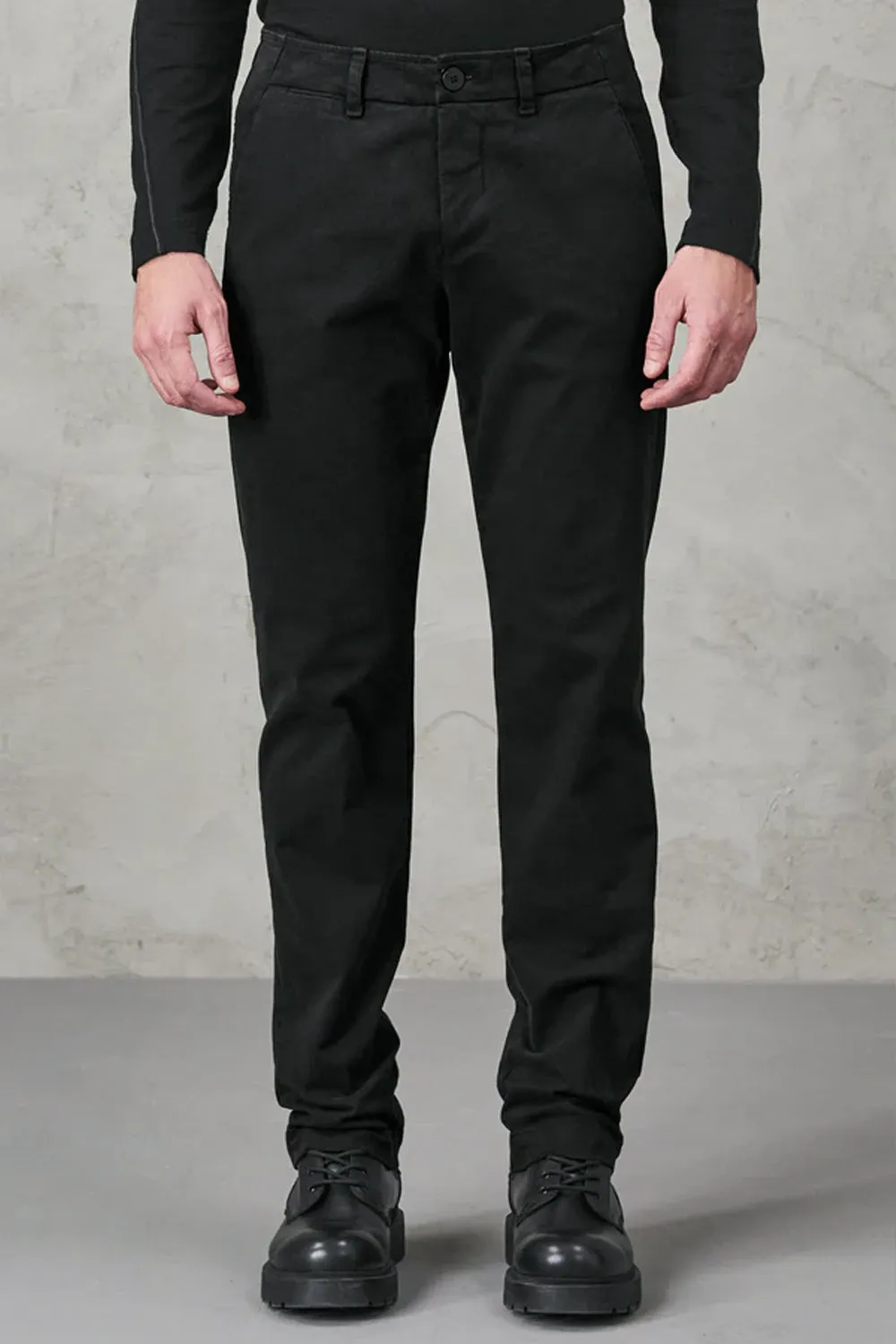Cotton Stretch Regular Fit Chinos Black