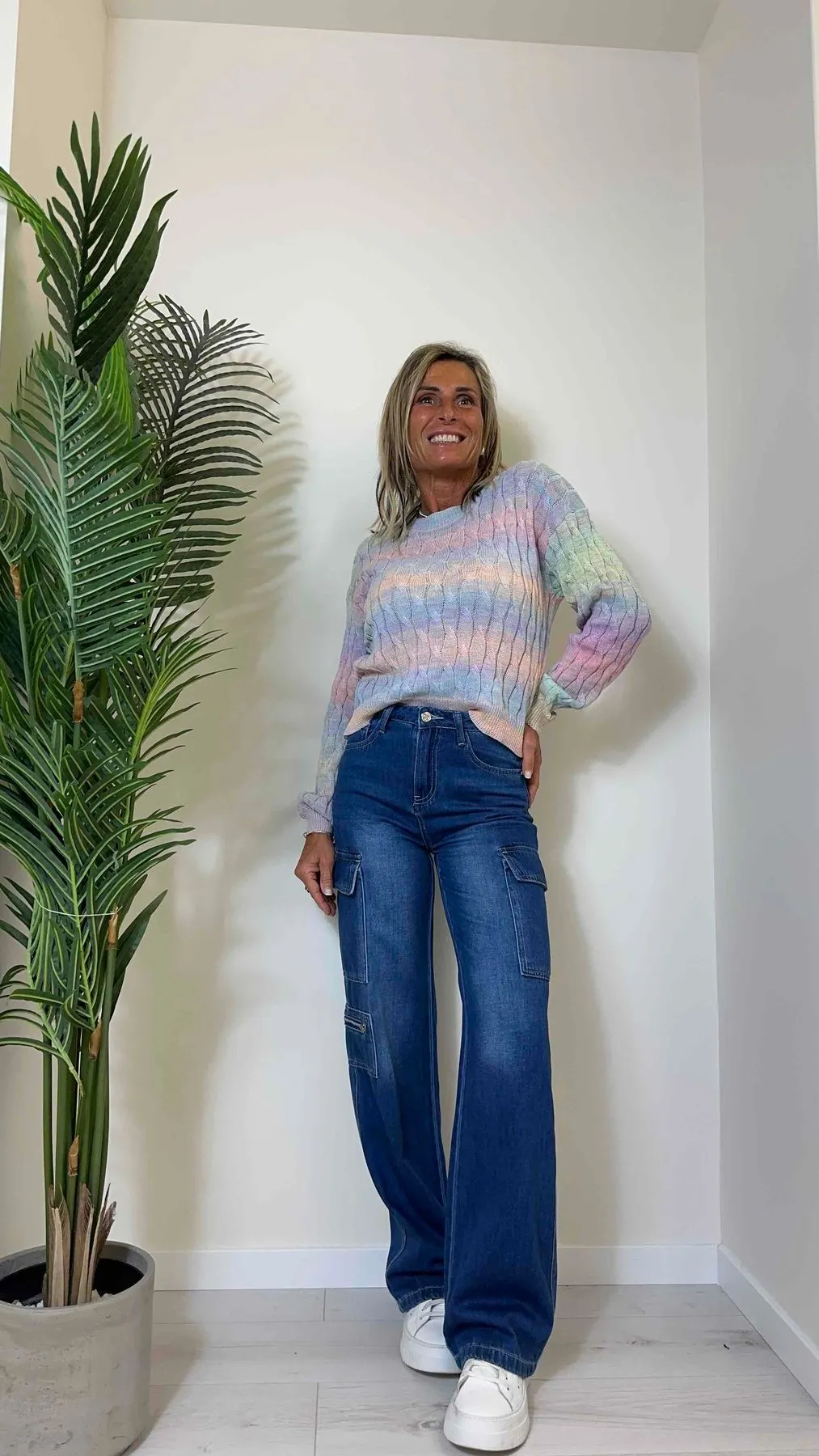 DAFNE - 27118P23 - MAGLIA/PULL 100% COTONE TRECCE MULTICOLOR