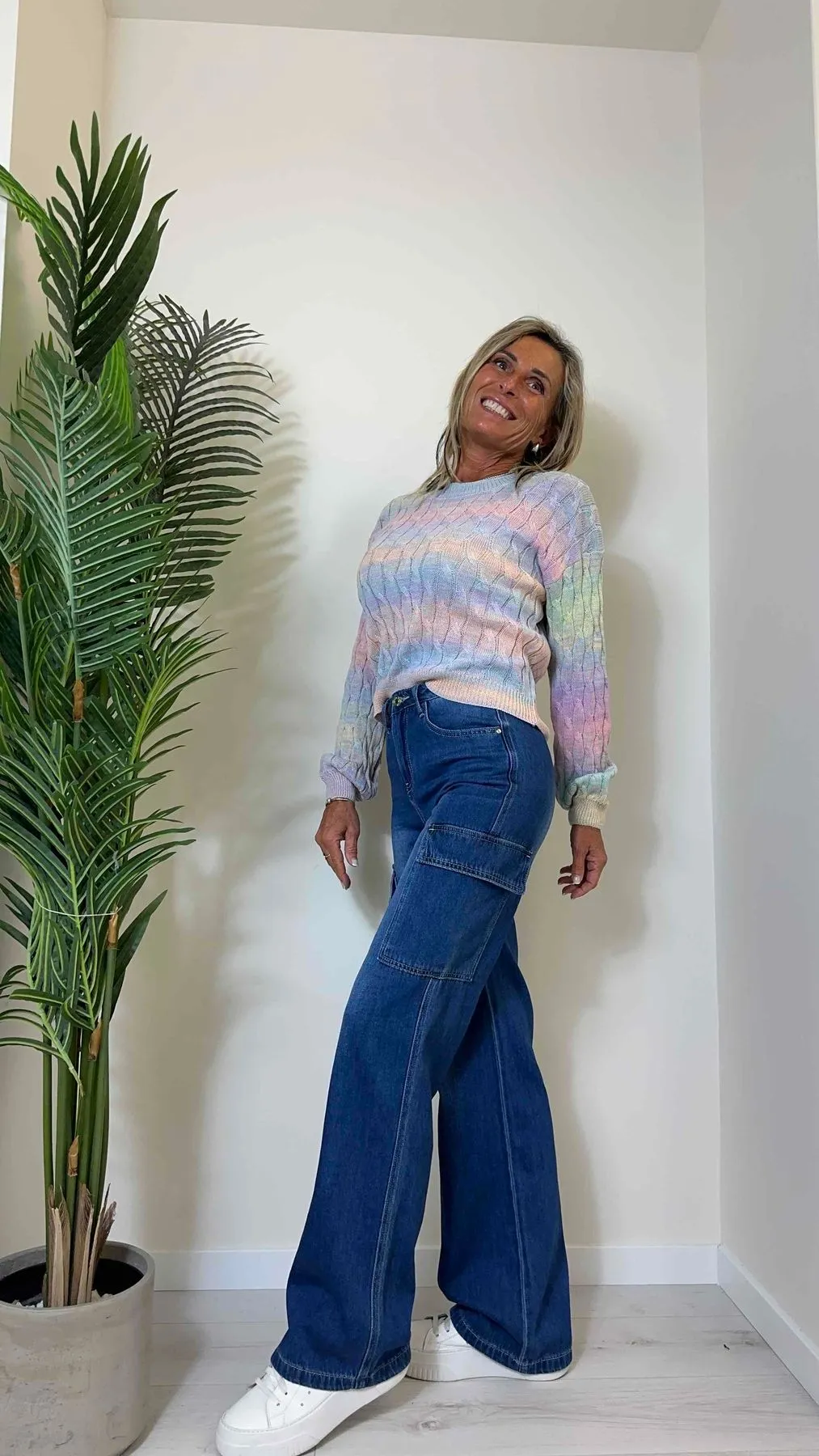 DAFNE - 27118P23 - MAGLIA/PULL 100% COTONE TRECCE MULTICOLOR