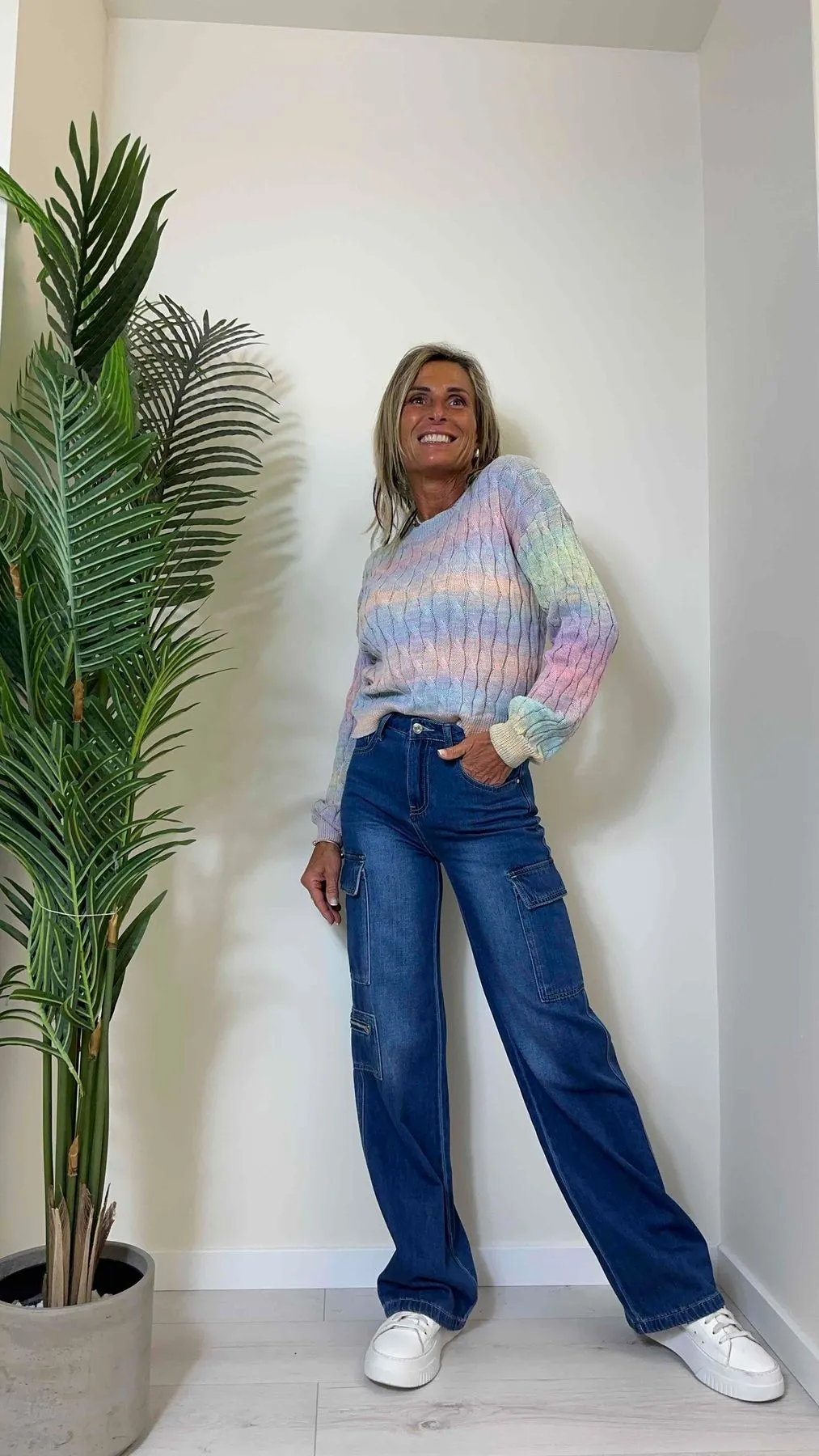 DAFNE - 27118P23 - MAGLIA/PULL 100% COTONE TRECCE MULTICOLOR