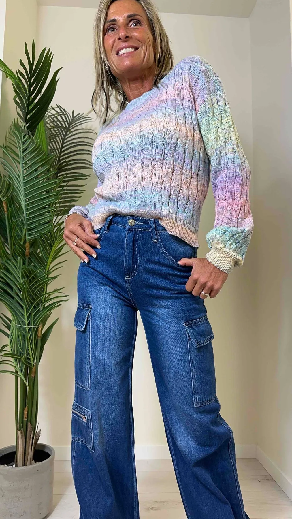 DAFNE - 27118P23 - MAGLIA/PULL 100% COTONE TRECCE MULTICOLOR