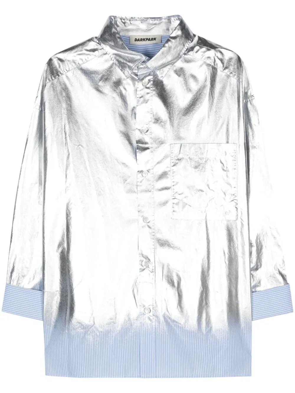 DARKPARK NATHALIE - CAMICIA IN ARGENTO SPALMATO A MANO