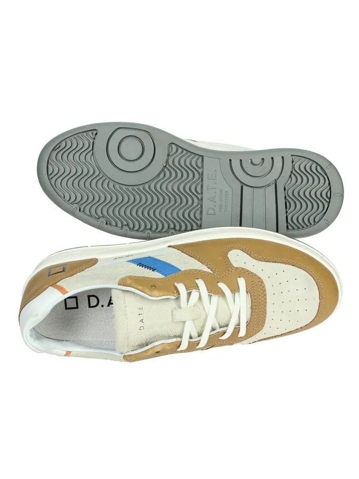 D.A.T.E.  SNEAKERS BASSA M391-C2-PO-BI BEIGE/CUOIO