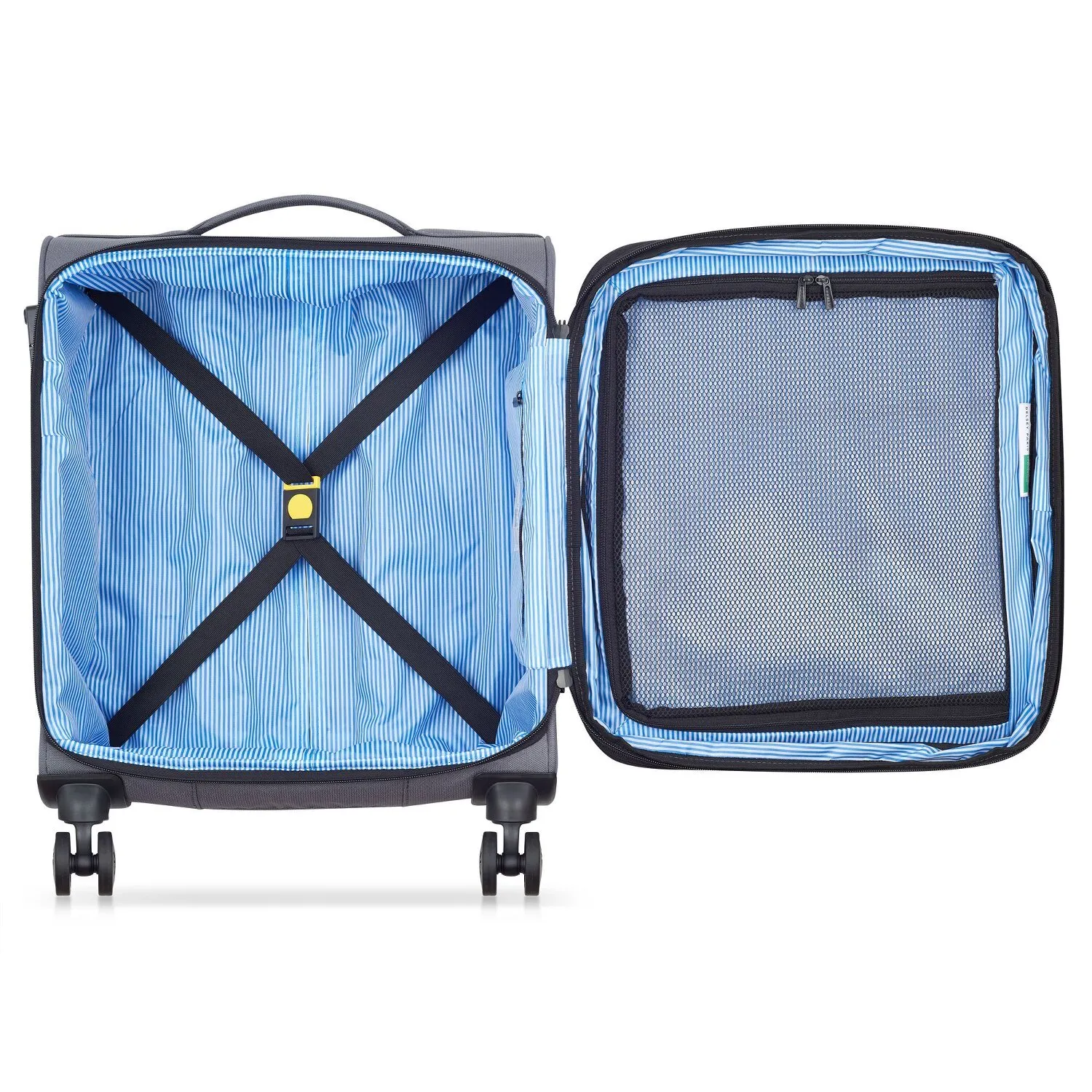 Delsey Paris x United Colors of Benetton BE Trolley da cabina a 4 ruote da 55 cm con piega elastica