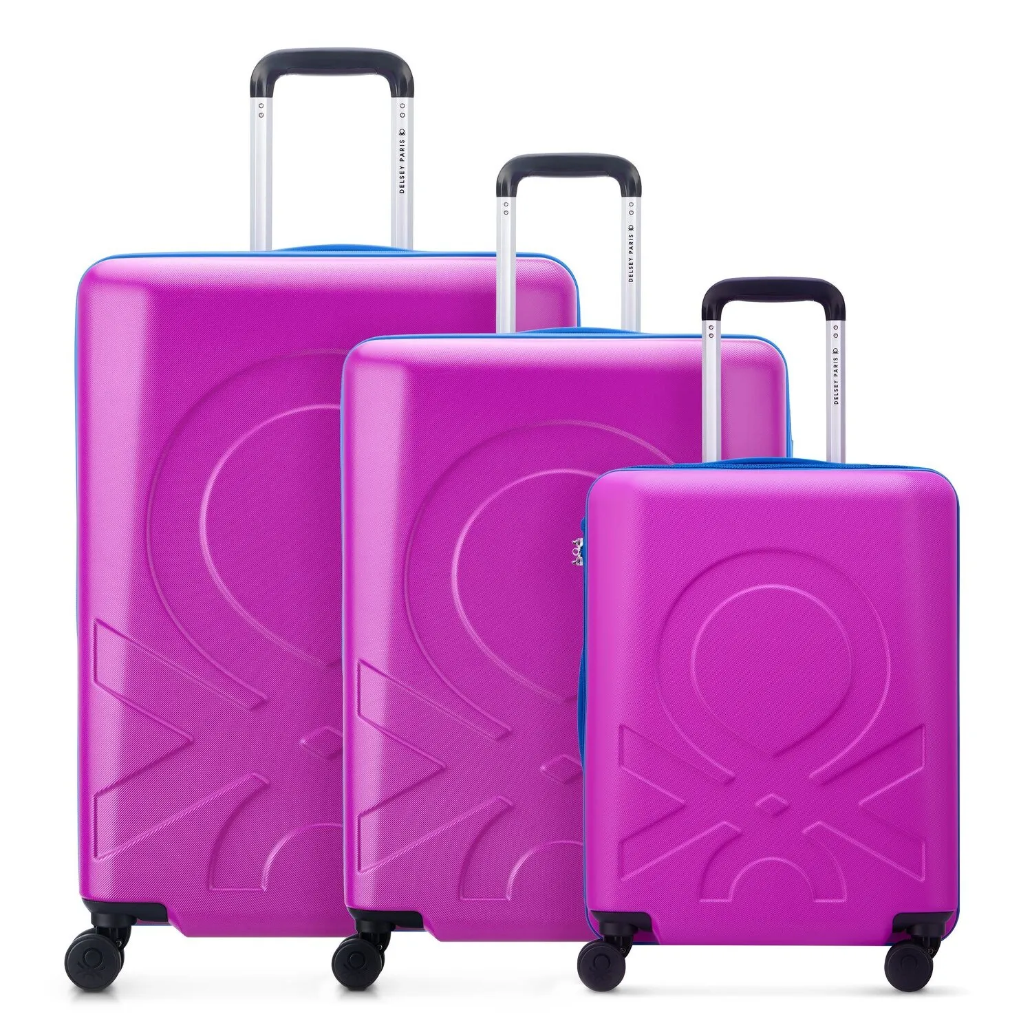 Delsey Paris x United Colors of Benetton Fabrica Set di valigie a 4 ruote 3 pezzi.