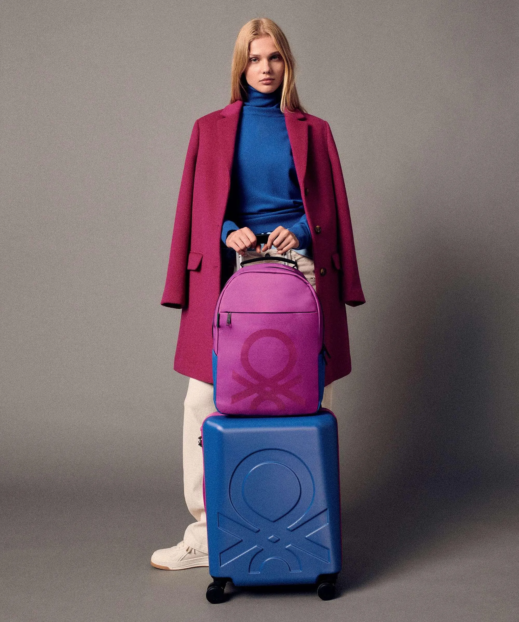  Delsey Paris x United Colors of Benetton Fabrica Valigia trolley (4 ruote) blu 76 cm  