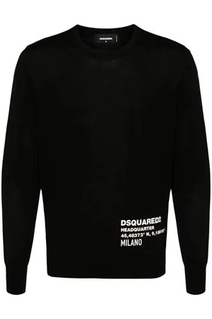 DSQUARED Abbigliamento,Maglieria Maglione Ceresio 9 in lana nero 