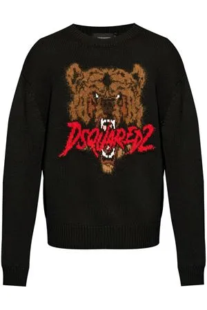 DSQUARED Abbigliamento,Maglieria Maglione in misto lana nero 