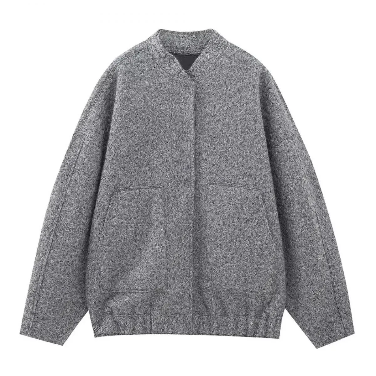 Elegante cappotto solido con bottoni manica lunga tasca bomber giacca femminile primavera Casual sciolto streetwear 2023 cappott