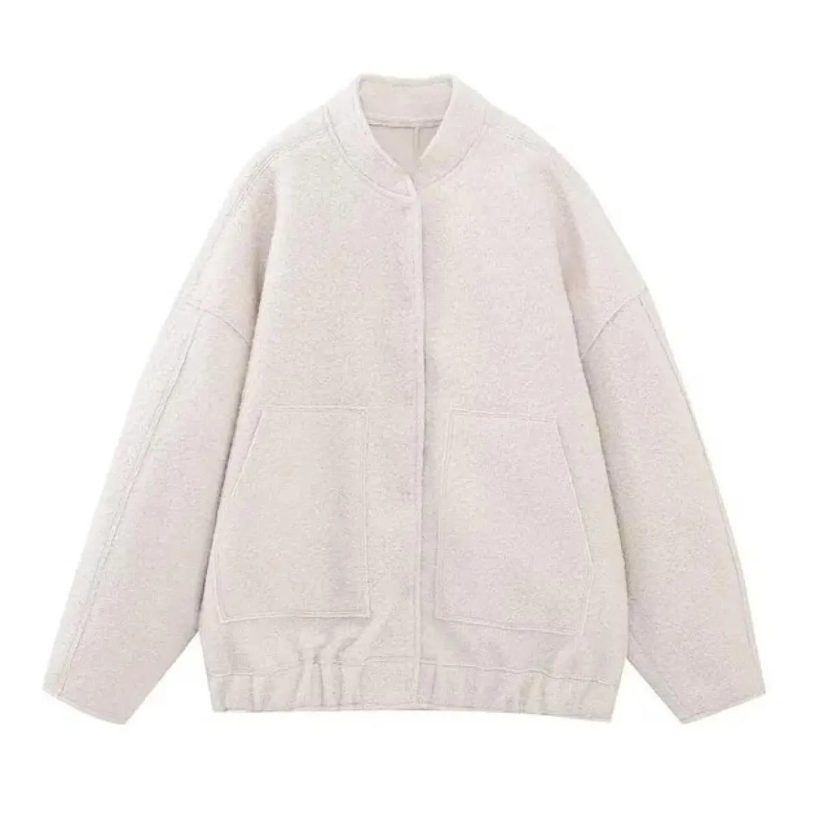 Elegante cappotto solido con bottoni manica lunga tasca bomber giacca femminile primavera Casual sciolto streetwear 2023 cappott