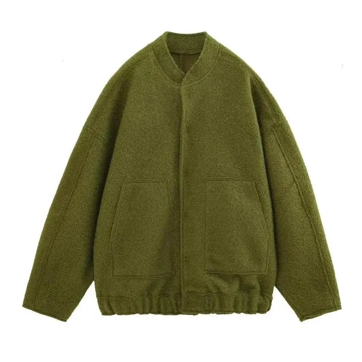 Elegante cappotto solido con bottoni manica lunga tasca bomber giacca femminile primavera Casual sciolto streetwear 2023 cappott