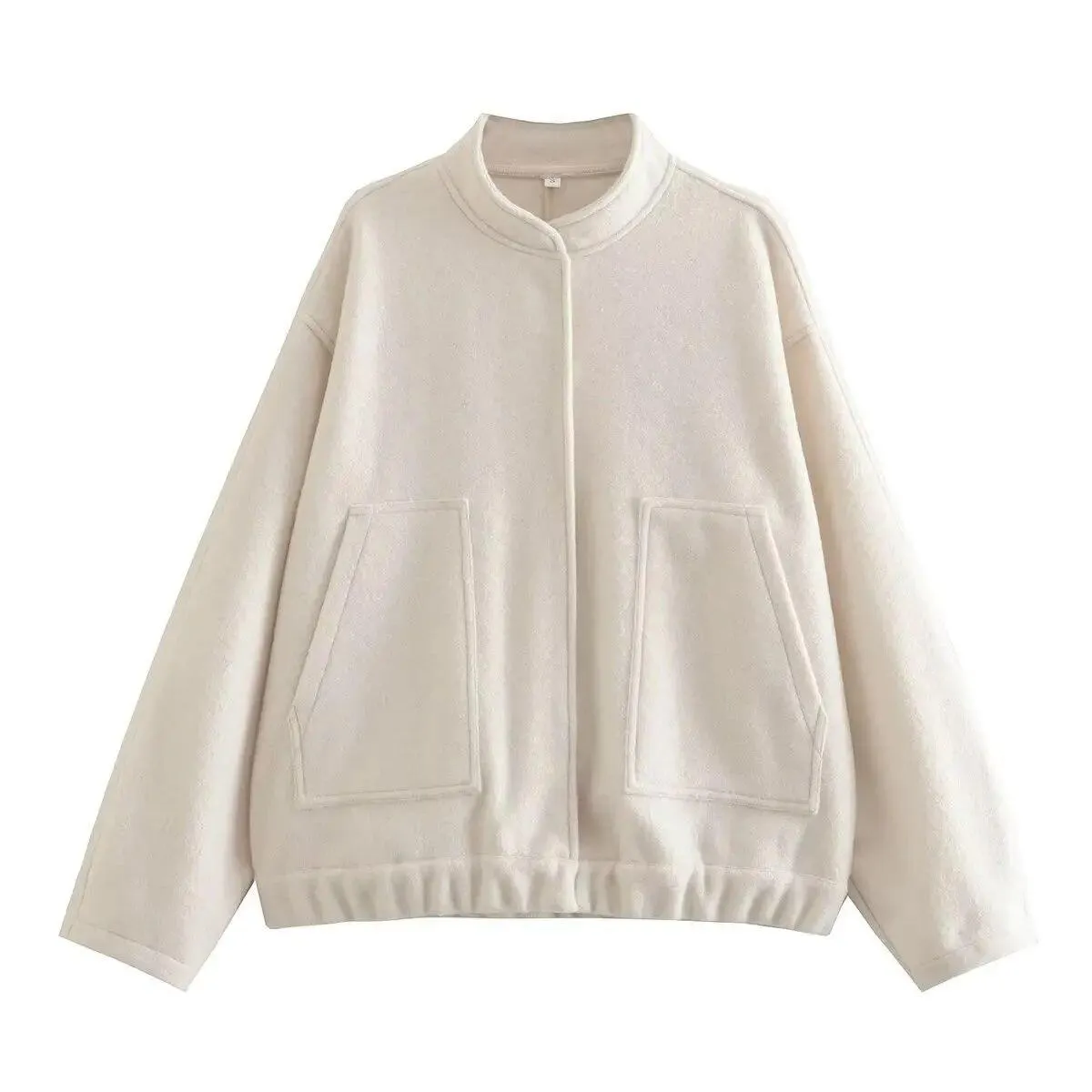 Elegante cappotto solido con bottoni manica lunga tasca bomber giacca femminile primavera Casual sciolto streetwear 2023 cappott
