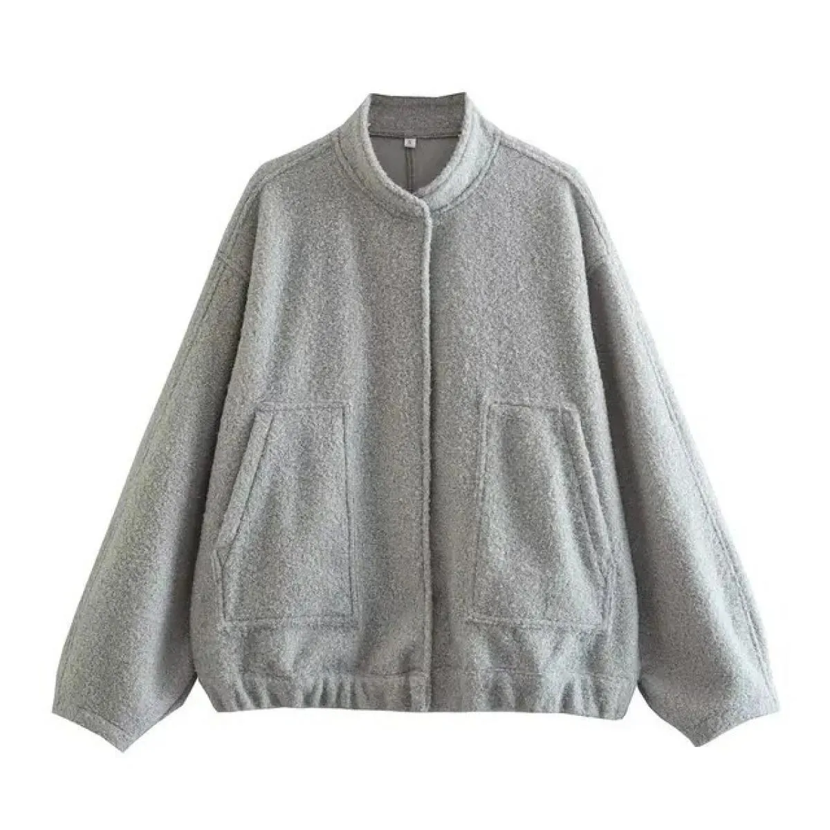 Elegante cappotto solido con bottoni manica lunga tasca bomber giacca femminile primavera Casual sciolto streetwear 2023 cappott