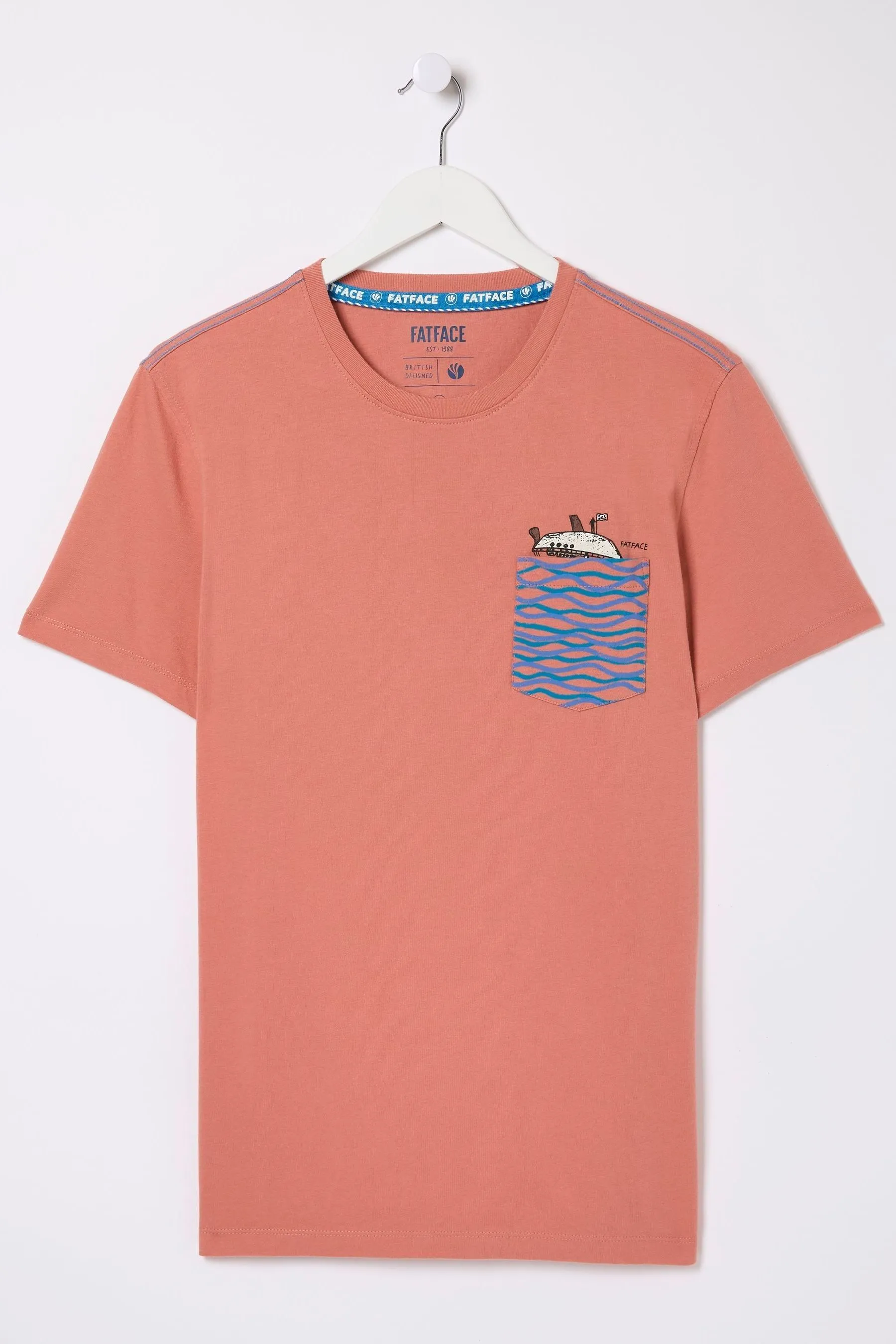 FatFace - T-shirt con tasca a barca