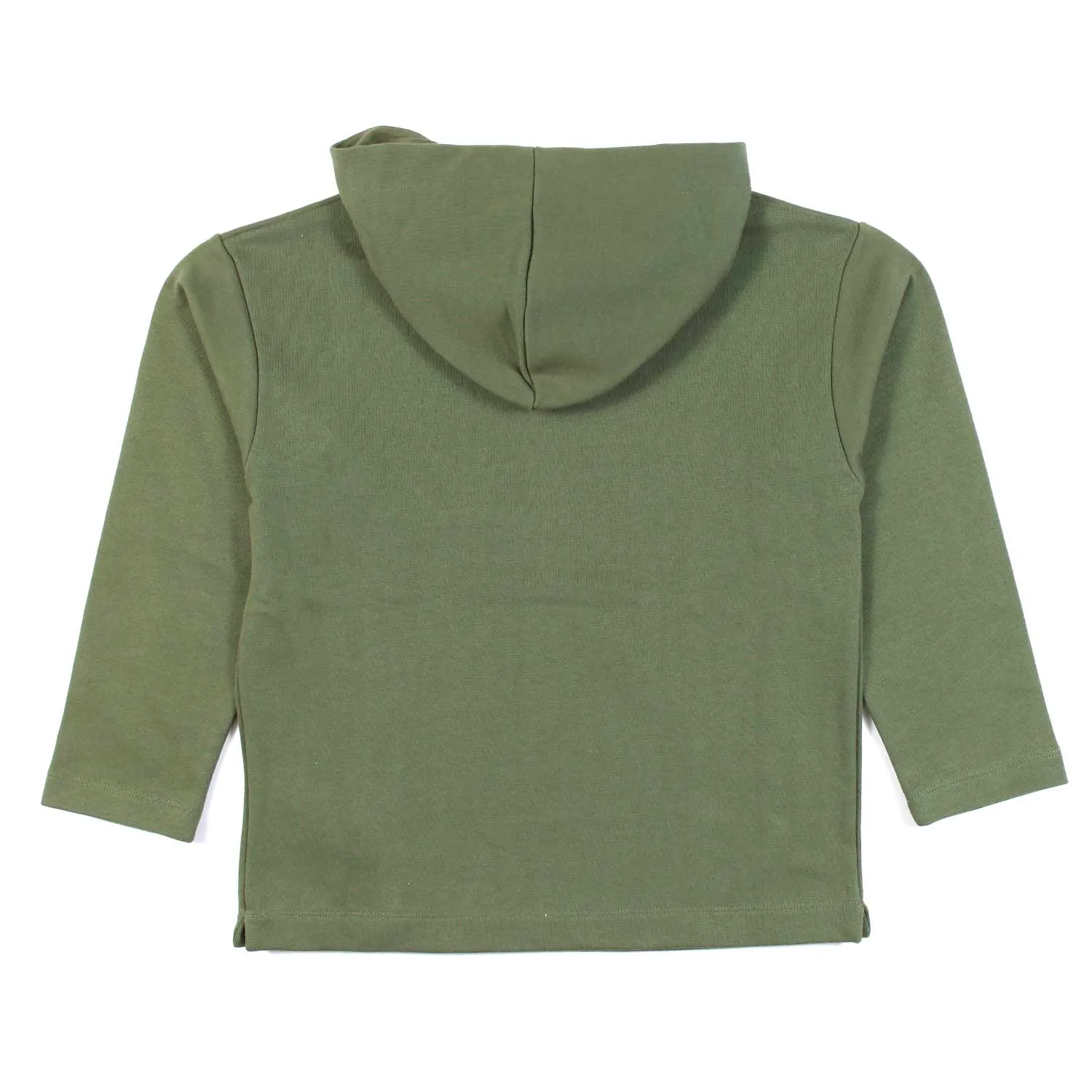 Felpa No-Gender Verde Militare Con Cappuccio
