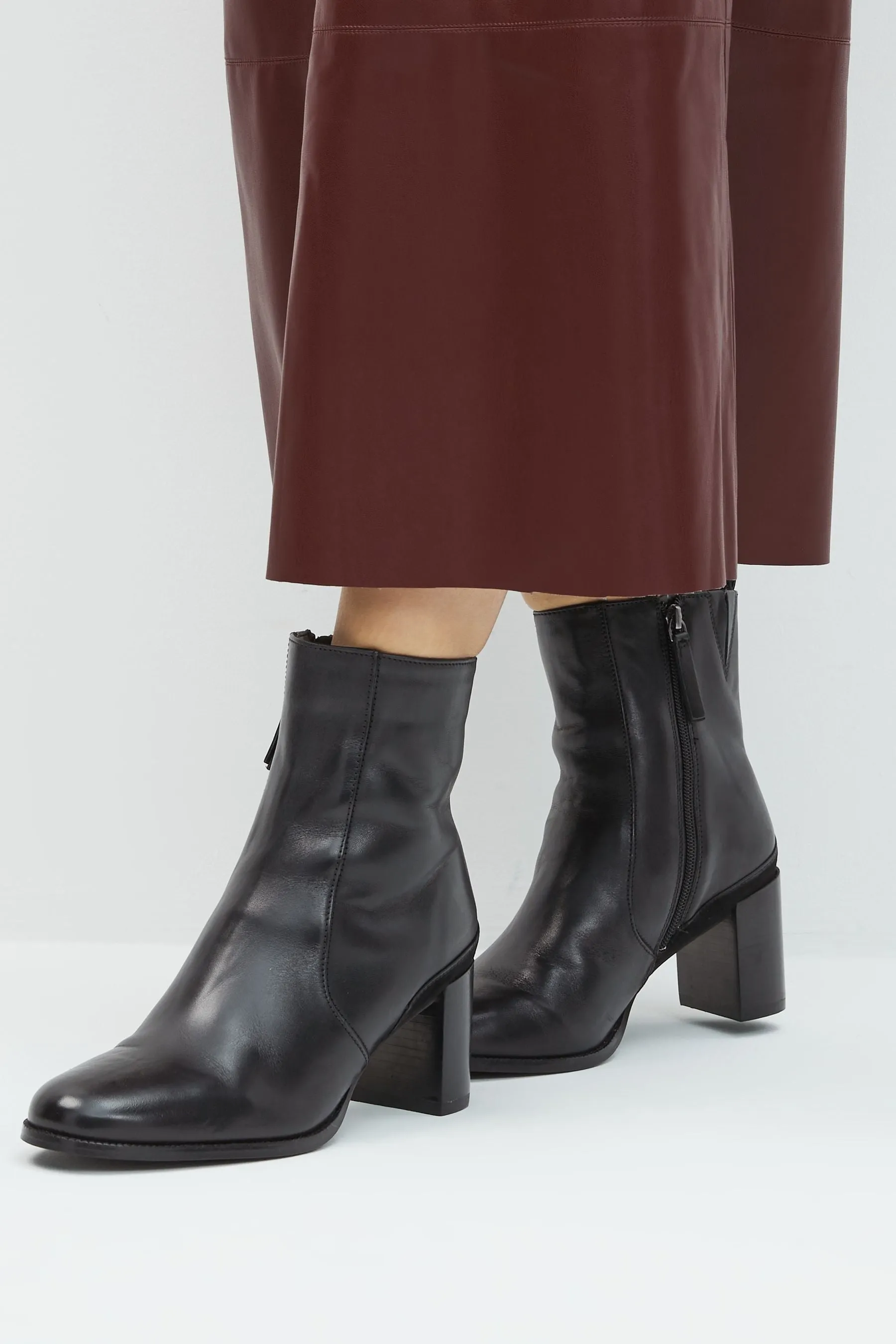 Forever Comfort® - Stivali in pelle con tacco