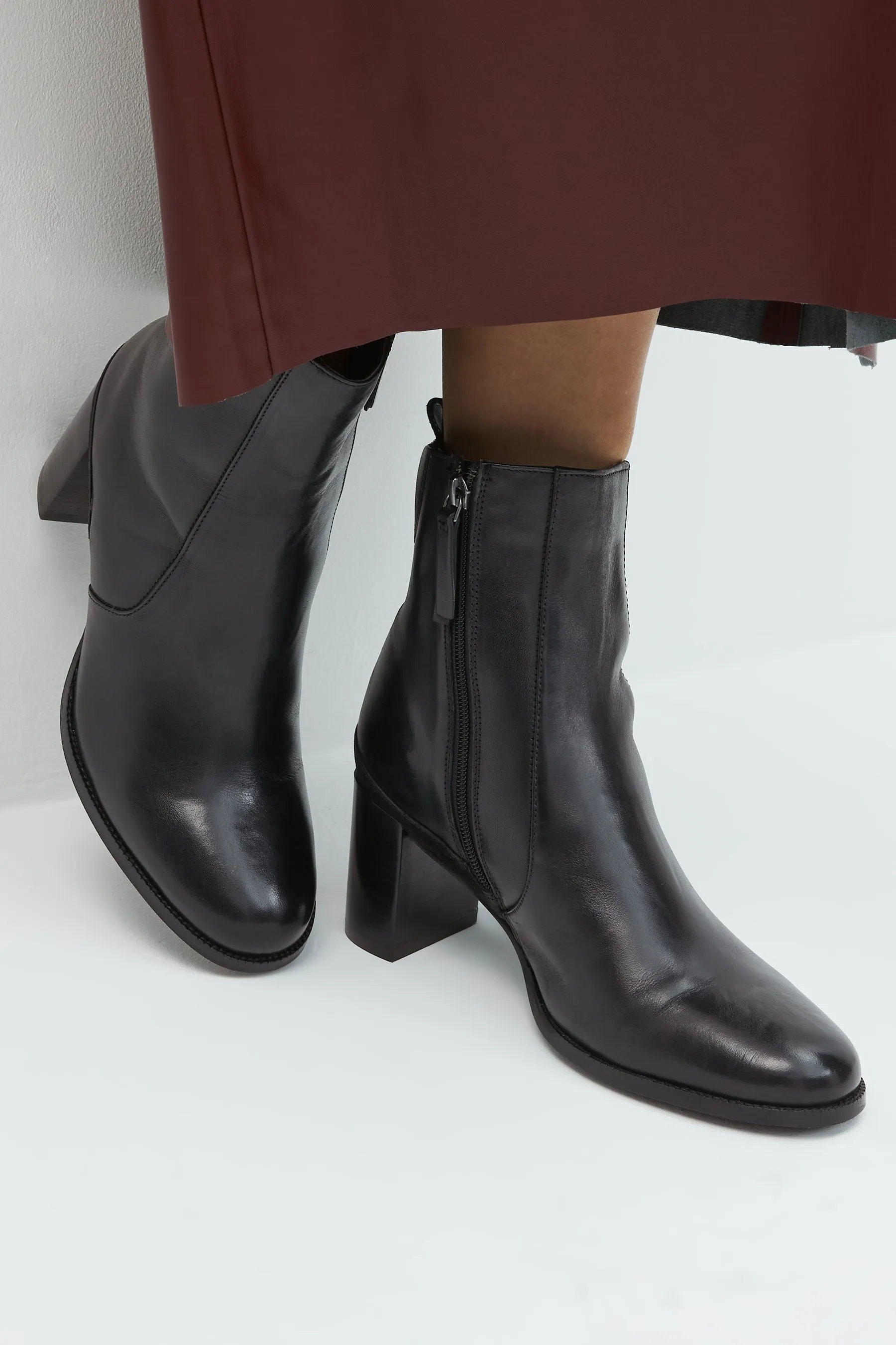 Forever Comfort® - Stivali in pelle con tacco