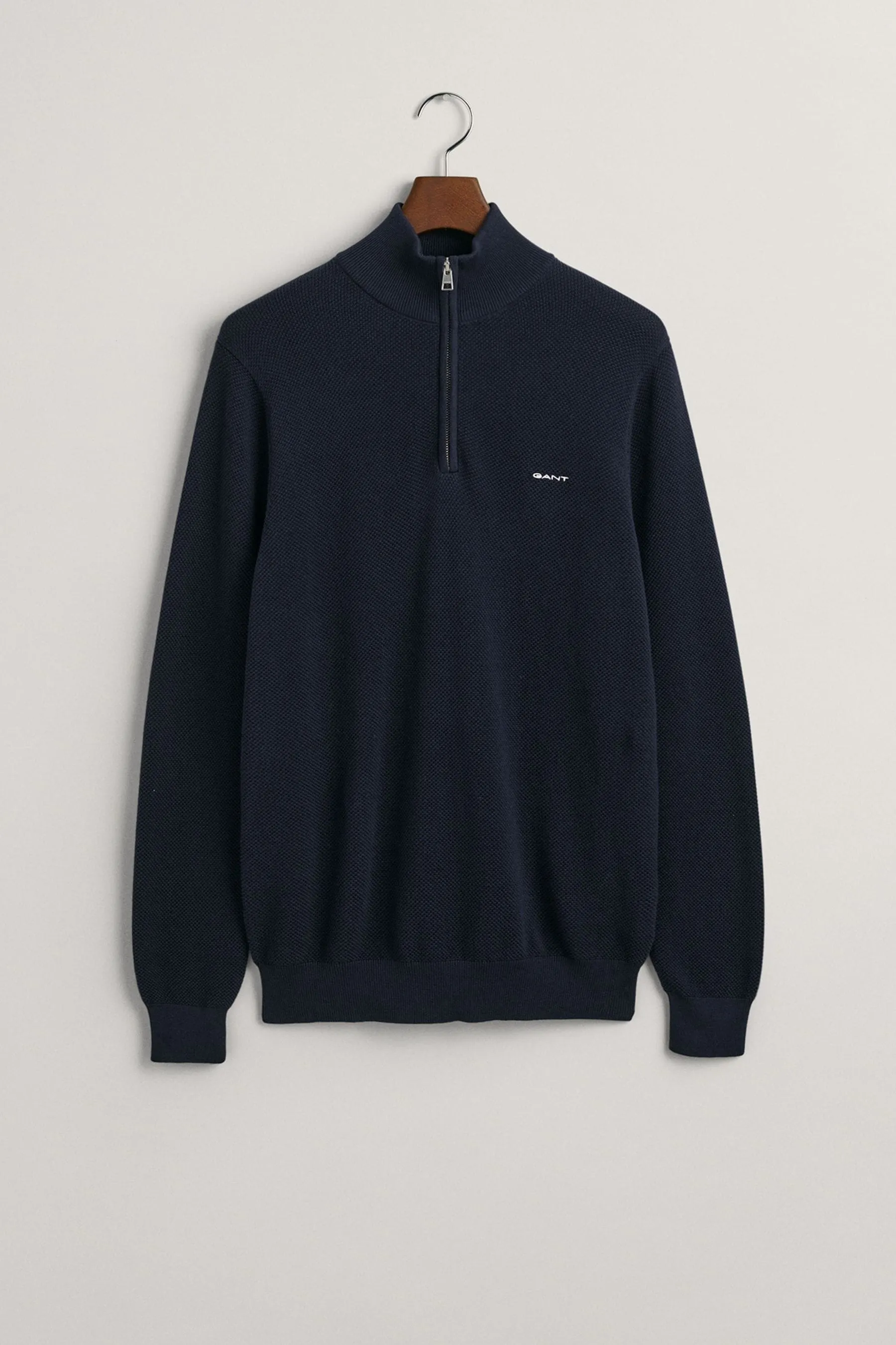 GANT 100% Cotone Piquet Mezza Zip Maglione    