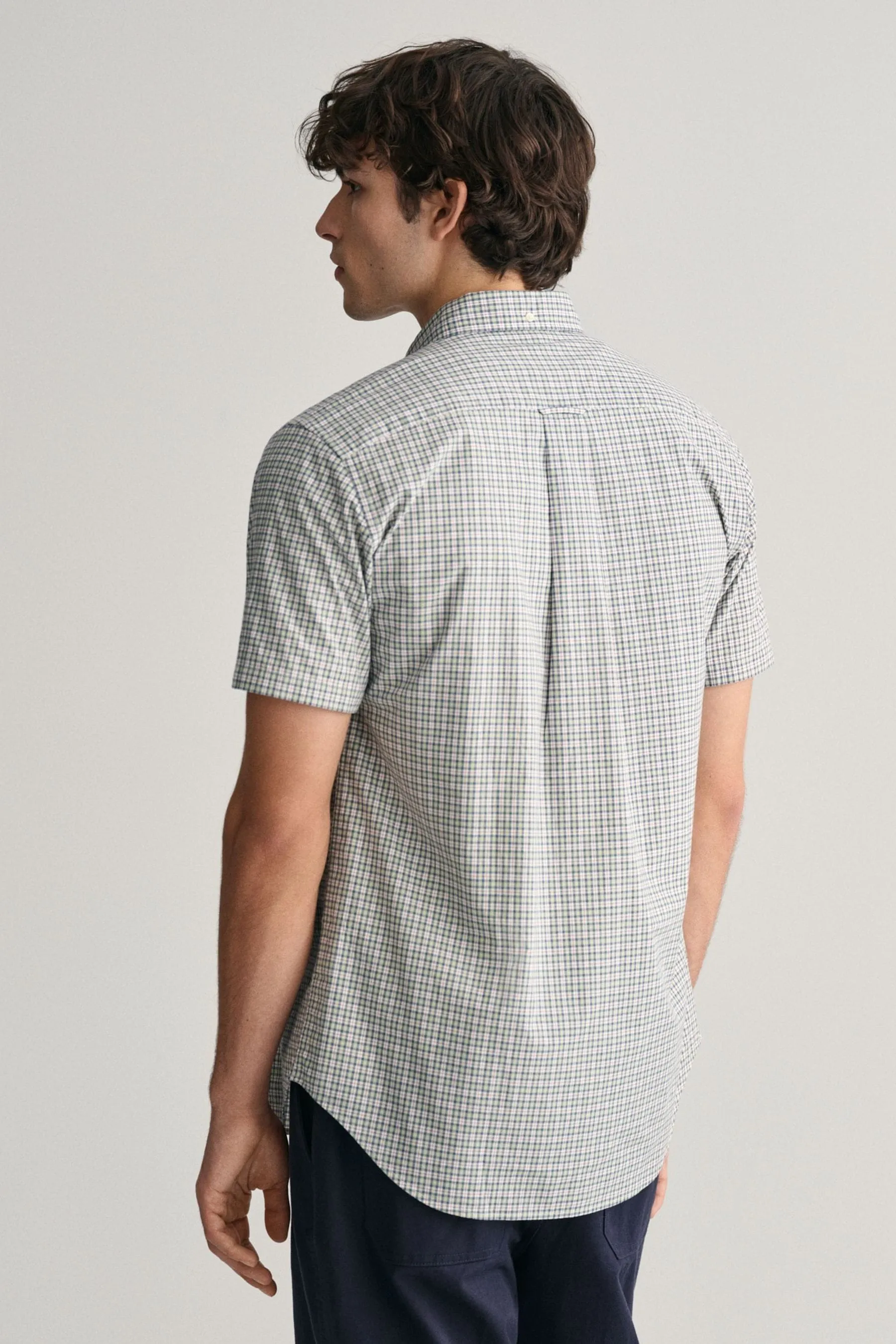 GANT regular  - Vestibilità Camicia in Popeline Micro Quadri 100% Cotone    