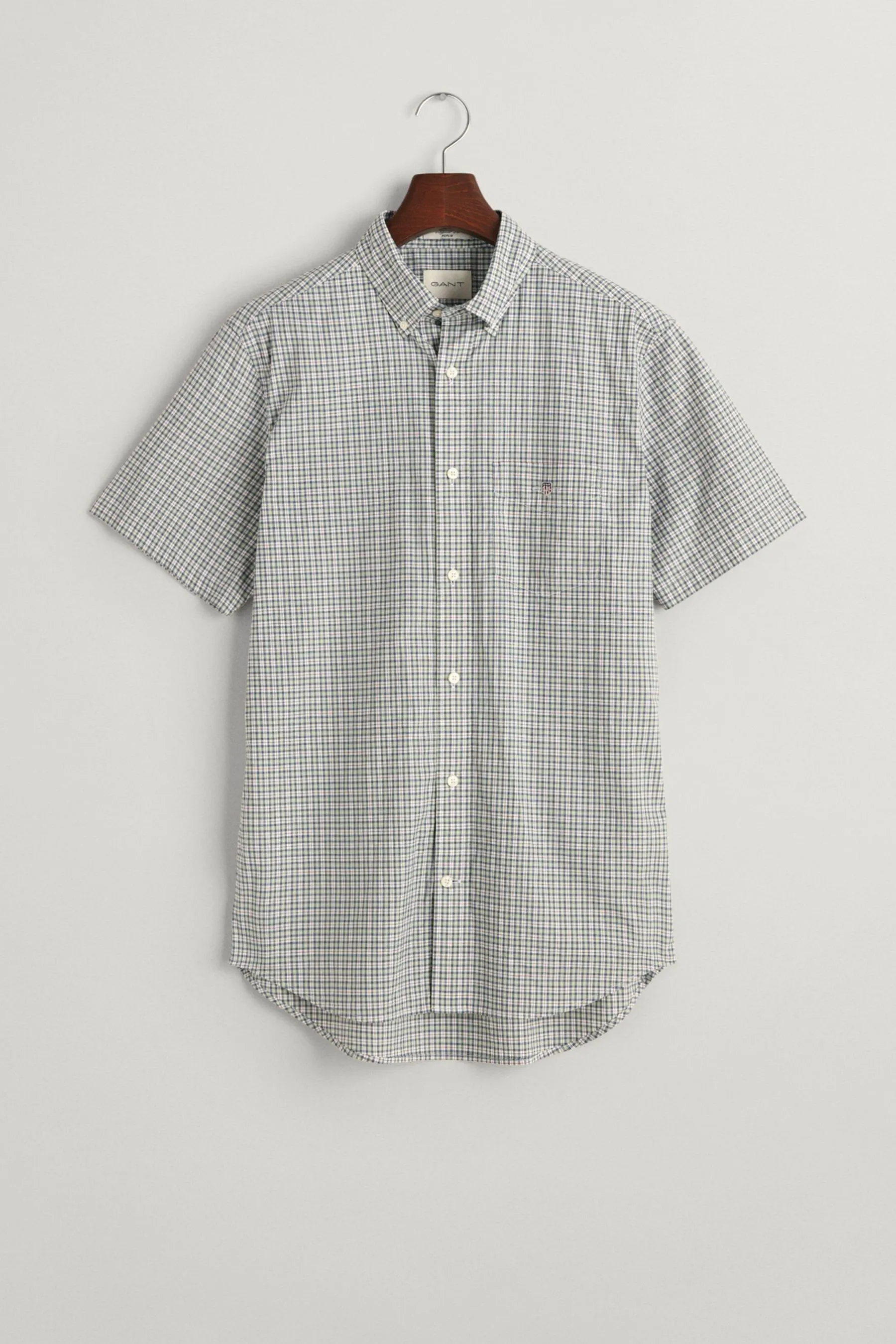 GANT regular  - Vestibilità Camicia in Popeline Micro Quadri 100% Cotone    