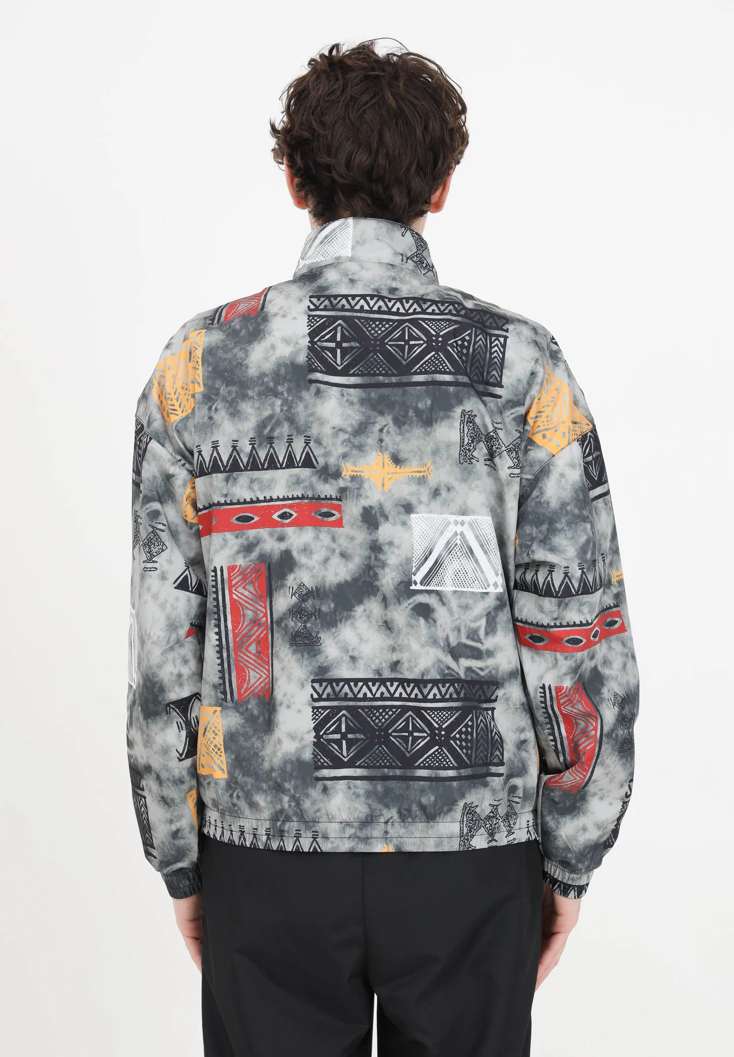 Giacca a vento da uomo allover print smash jacket grey paisley